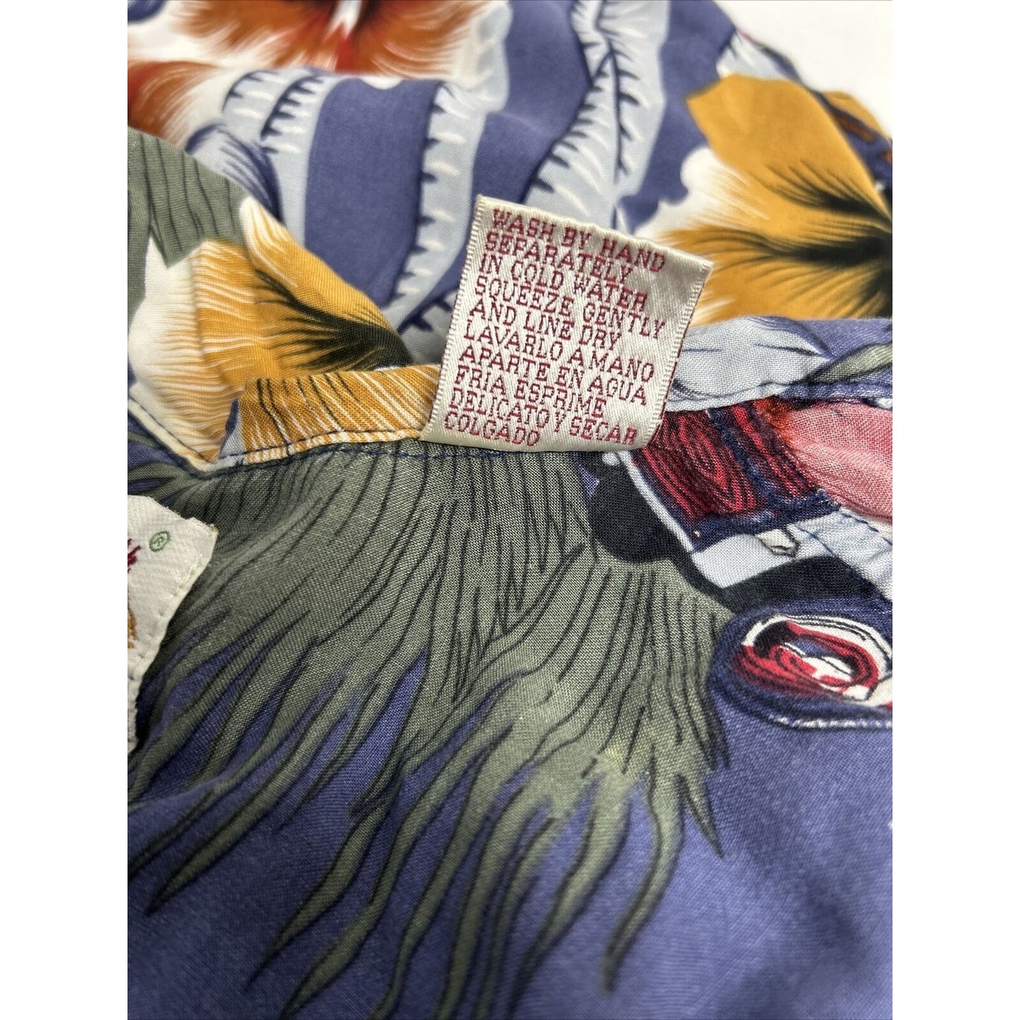 VTG Thums Up For Him Sportswear Floral Hawaiian Button Down Shirt Men’s Size XL