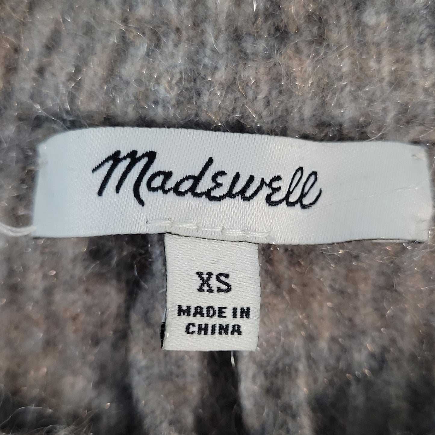 Madewell Grey Merino Wool Blend Stretch Pullover Crew Neck Sweater Size XS