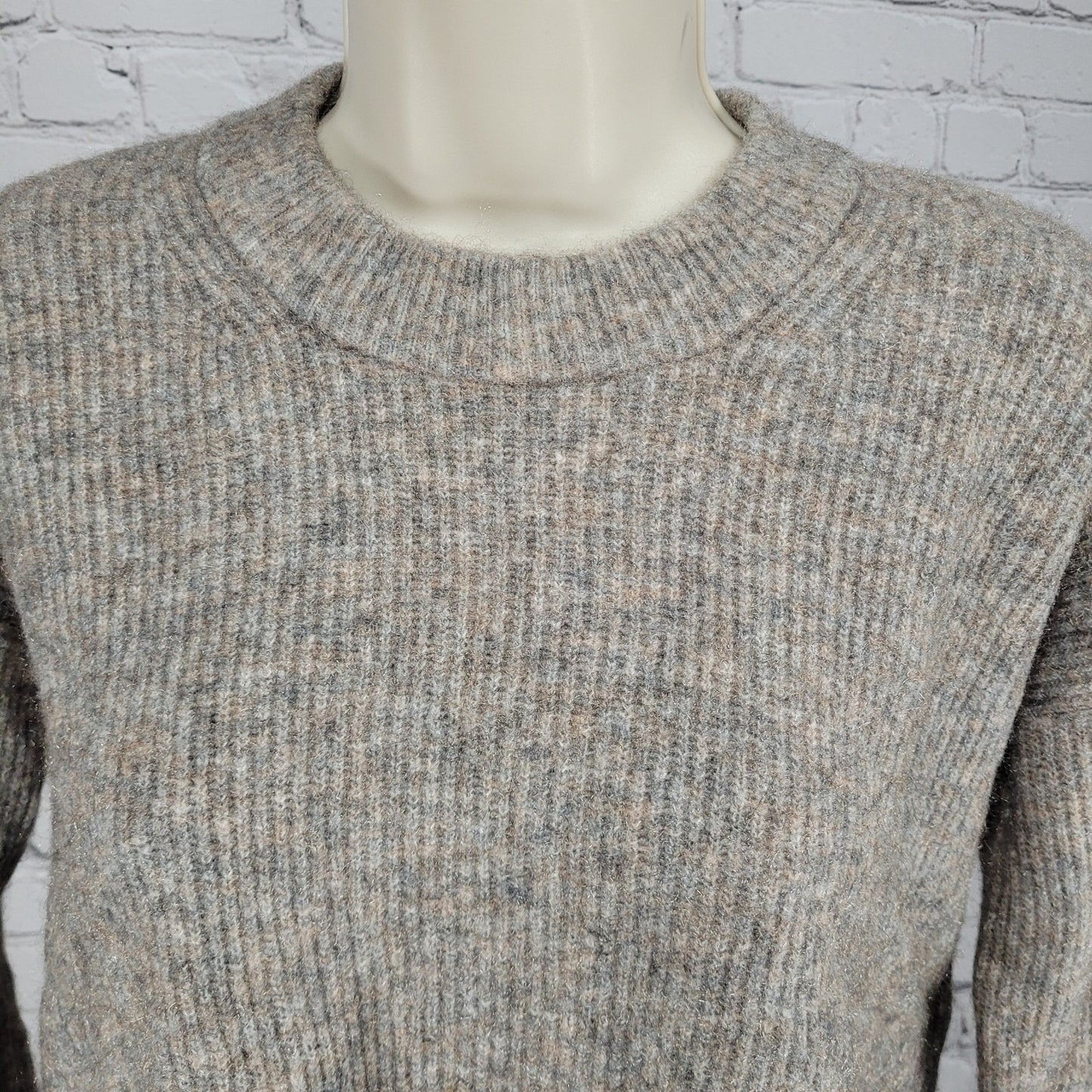 Madewell Grey Merino Wool Blend Stretch Pullover Crew Neck Sweater Size XS