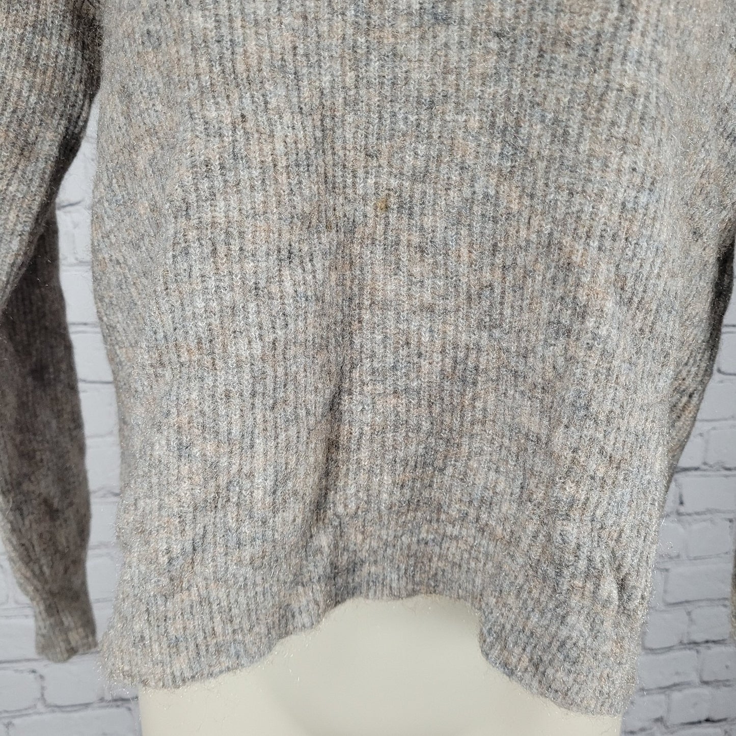 Madewell Grey Merino Wool Blend Stretch Pullover Crew Neck Sweater Size XS