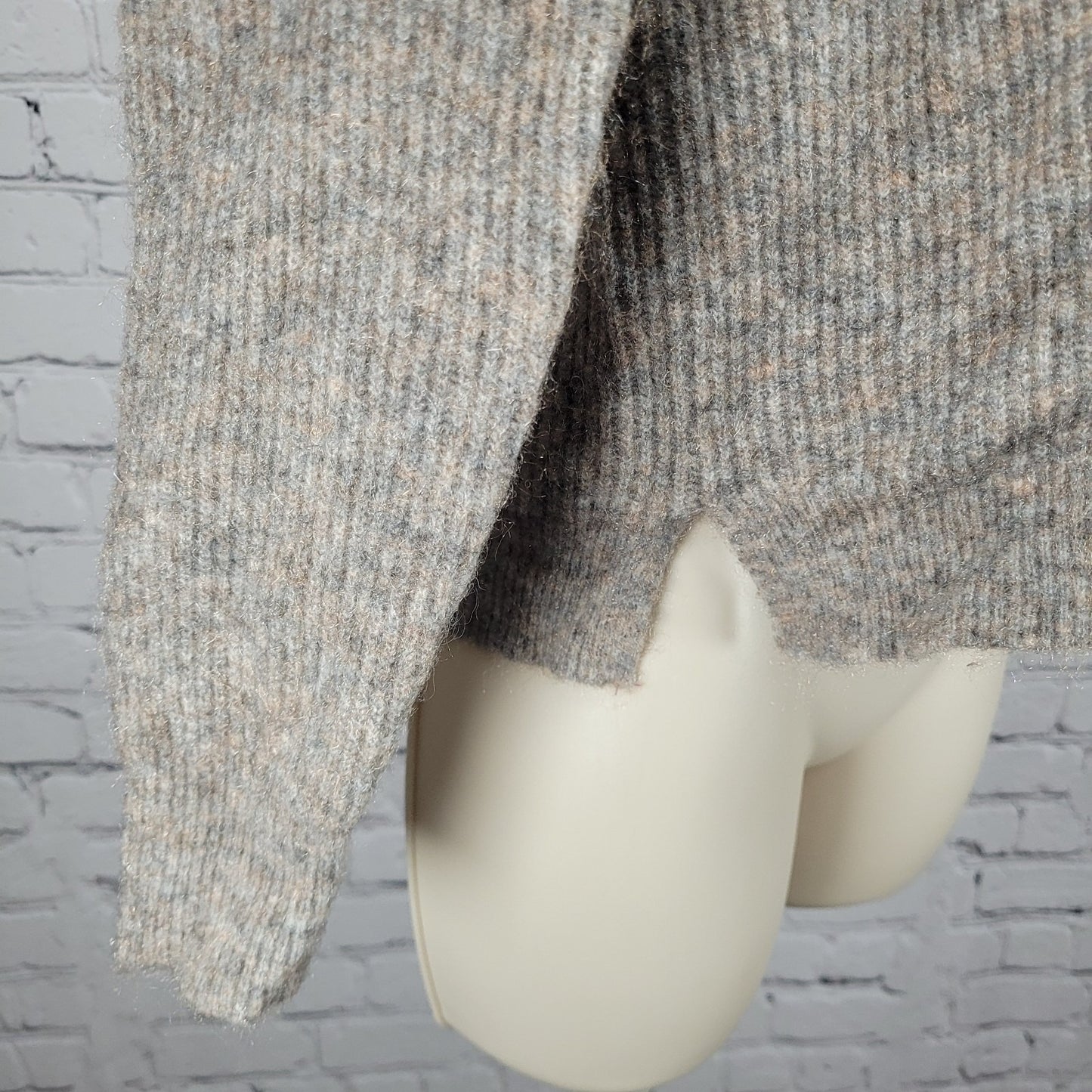 Madewell Grey Merino Wool Blend Stretch Pullover Crew Neck Sweater Size XS