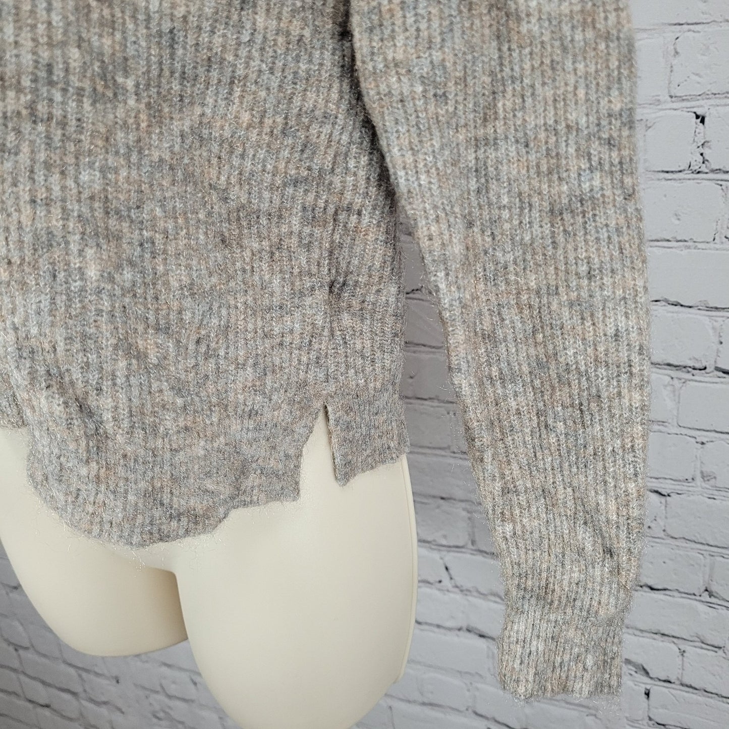 Madewell Grey Merino Wool Blend Stretch Pullover Crew Neck Sweater Size XS