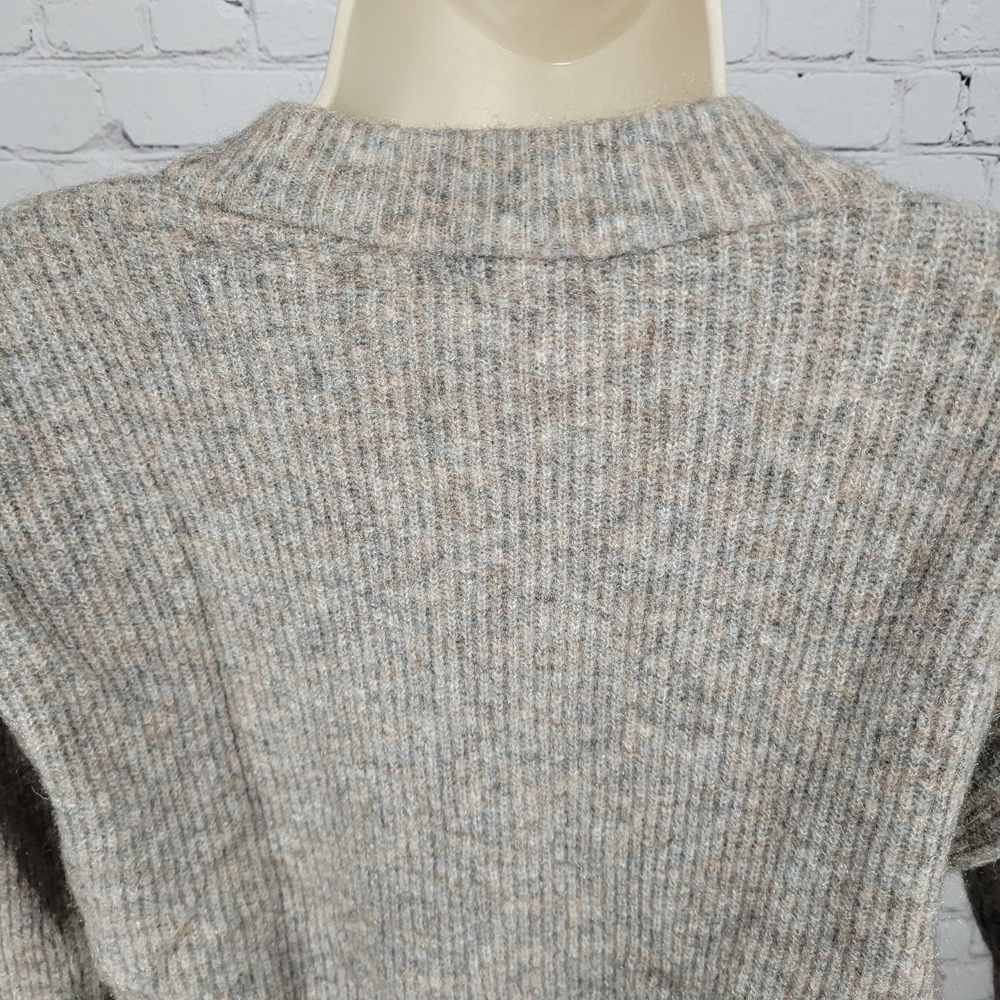 Madewell Grey Merino Wool Blend Stretch Pullover Crew Neck Sweater Size XS