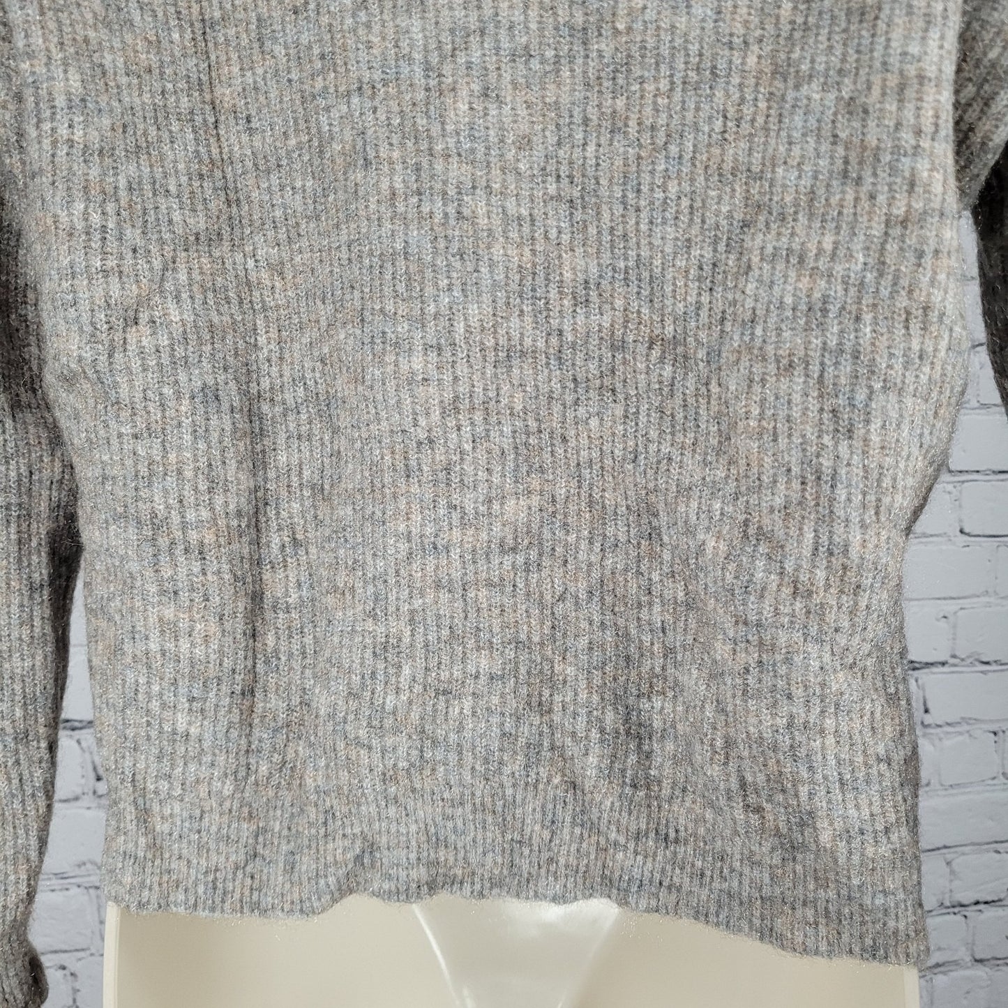 Madewell Grey Merino Wool Blend Stretch Pullover Crew Neck Sweater Size XS