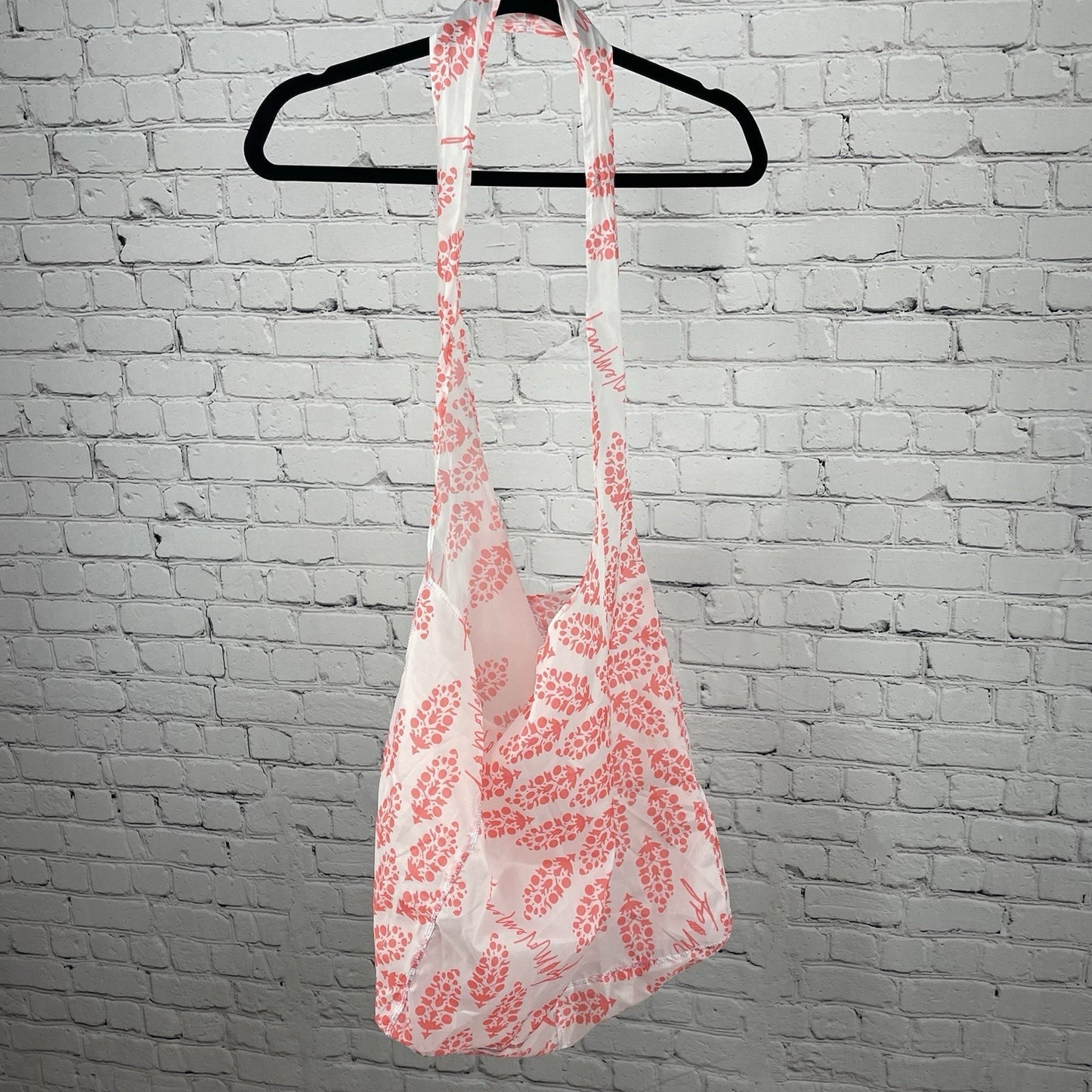 Free People Movement Orange Printed Nylon Lightweight Reusable Tote Bag Beach L