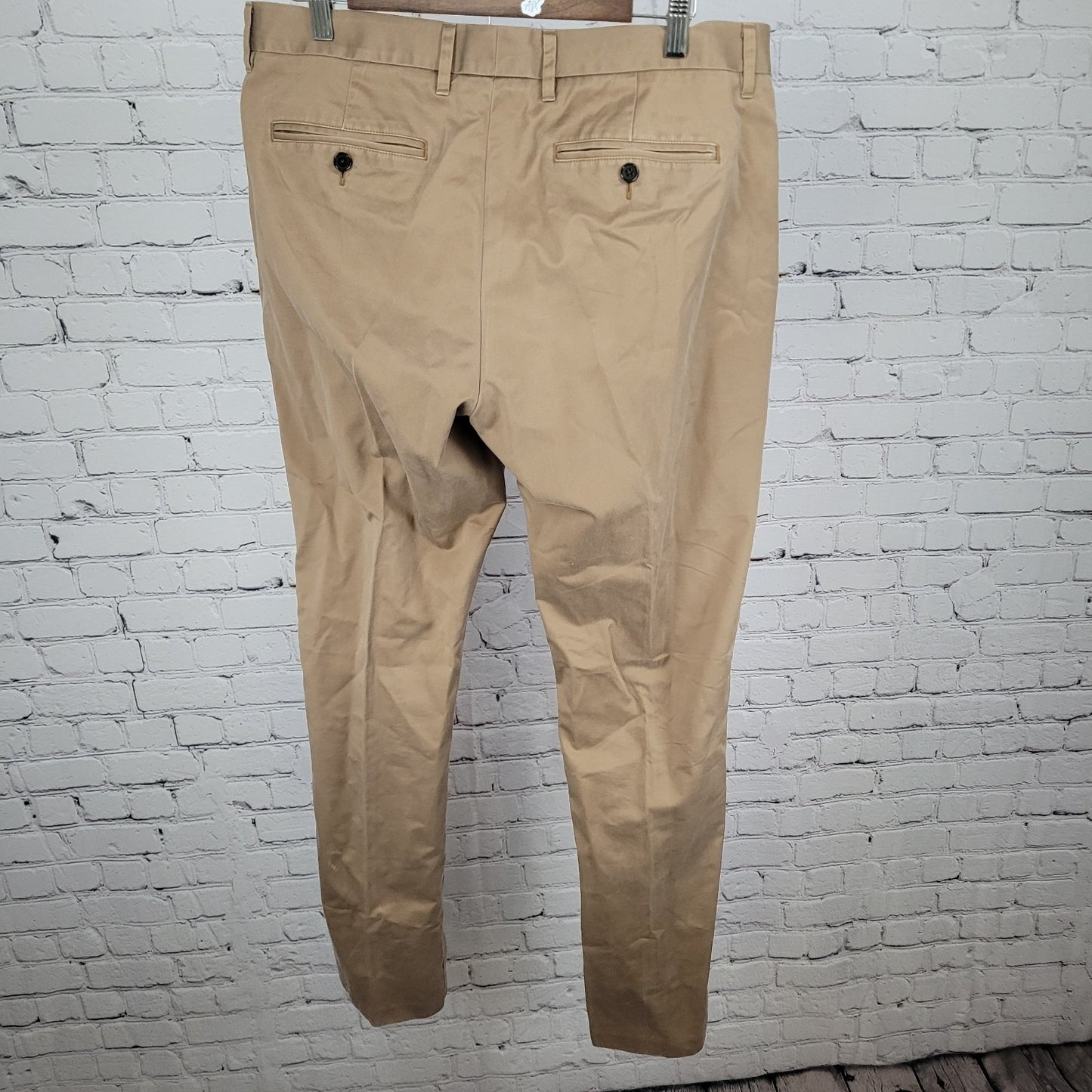 Bonobos Brown Thursday 100% Cotton Slim Straight Leg Chino Pants Size 35 (35x34)