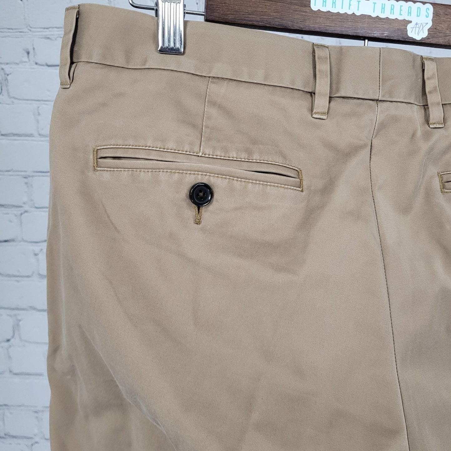 Bonobos Brown Thursday 100% Cotton Slim Straight Leg Chino Pants Size 35 (35x34)
