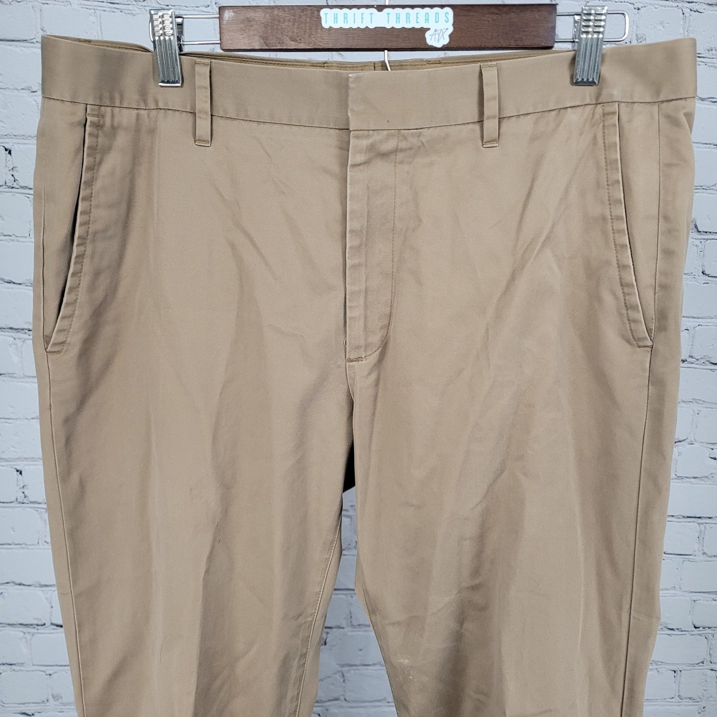 Bonobos Brown Thursday 100% Cotton Slim Straight Leg Chino Pants Size 35 (35x34)