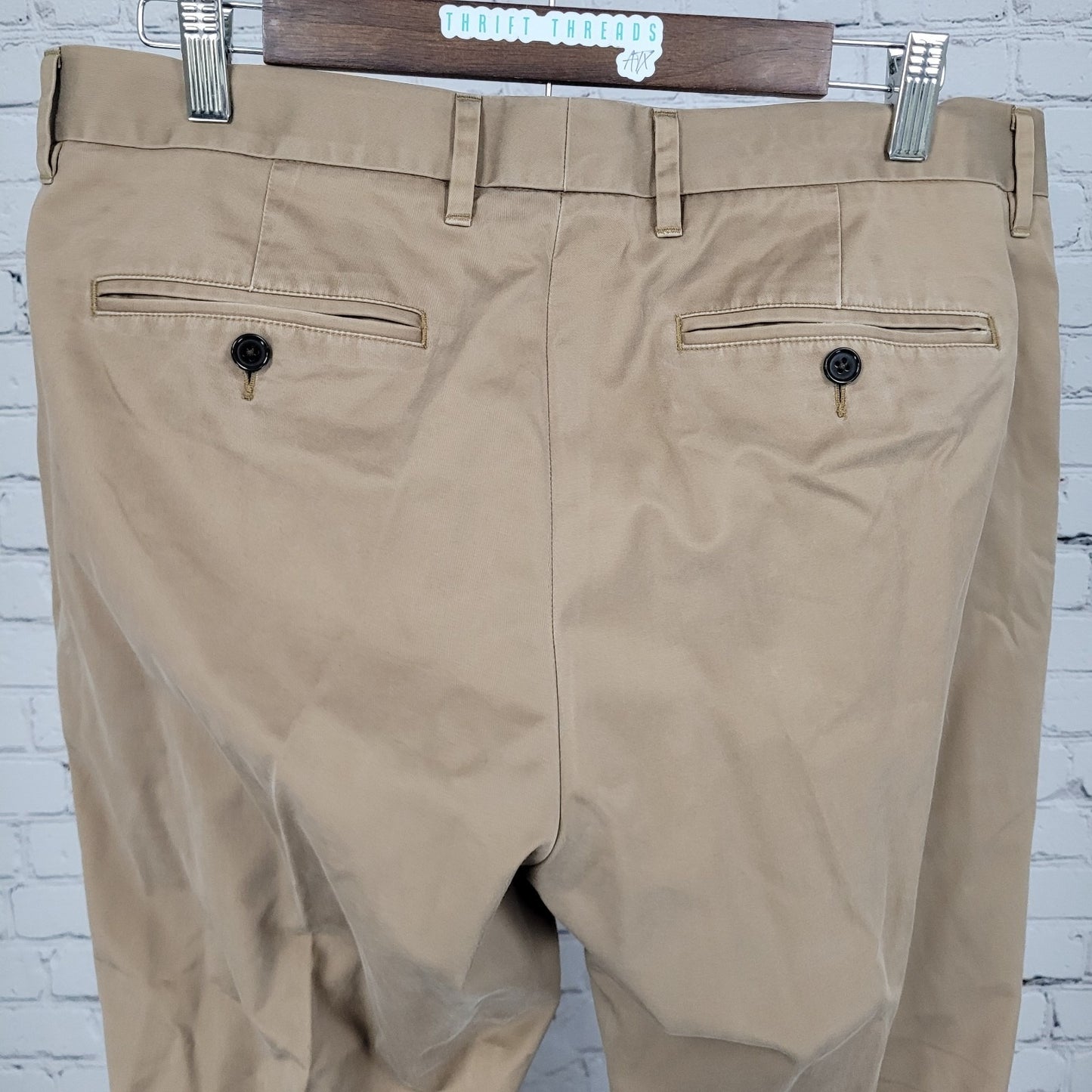 Bonobos Brown Thursday 100% Cotton Slim Straight Leg Chino Pants Size 35 (35x34)