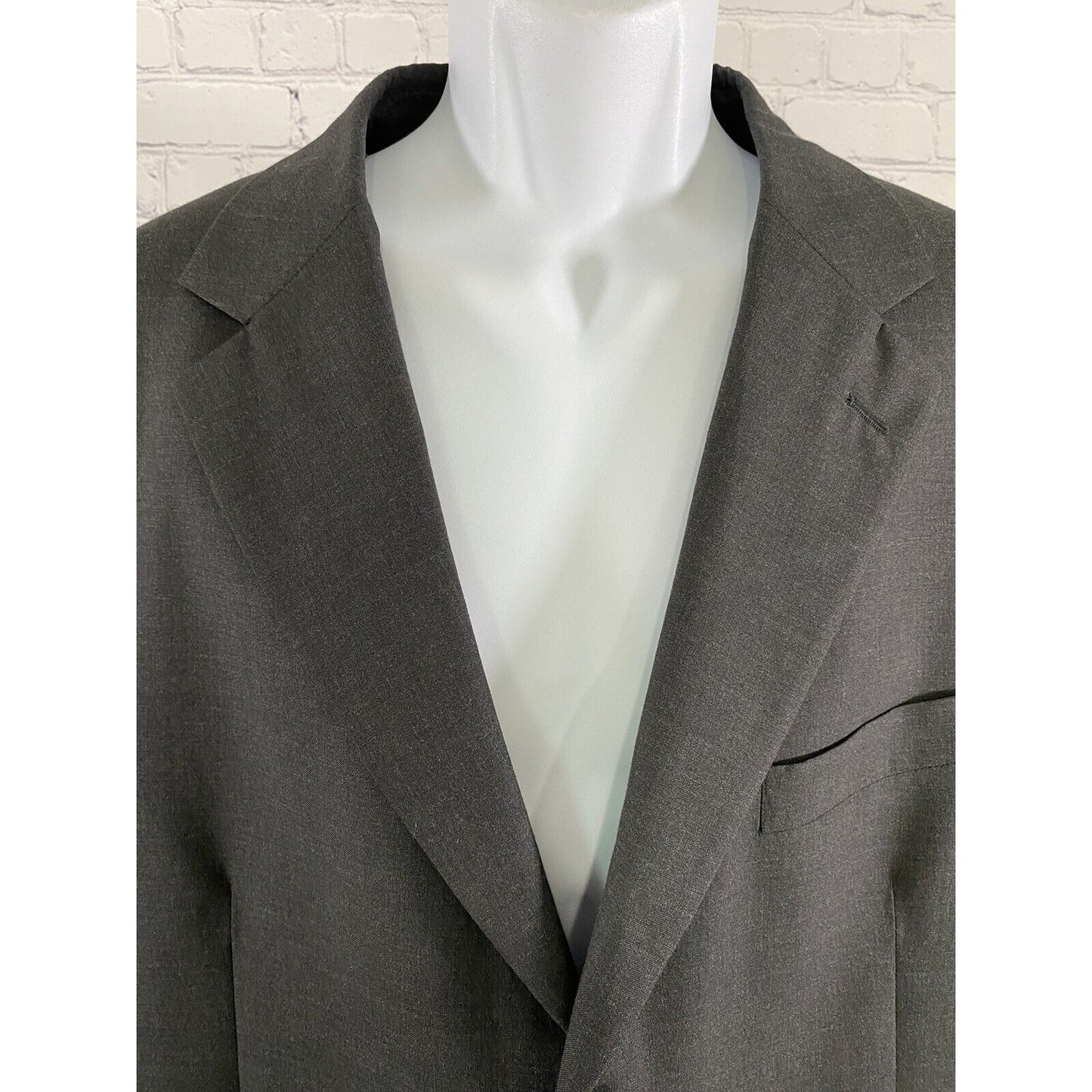 Jos A Bank 100% Wool Dark Gray 3 Button Blazer Jacket Sport Coat 43L