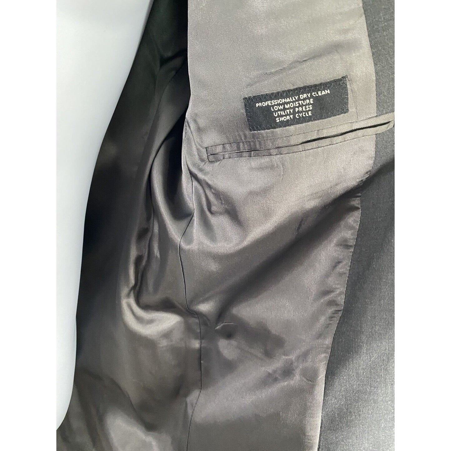 Jos A Bank 100% Wool Dark Gray 3 Button Blazer Jacket Sport Coat 43L