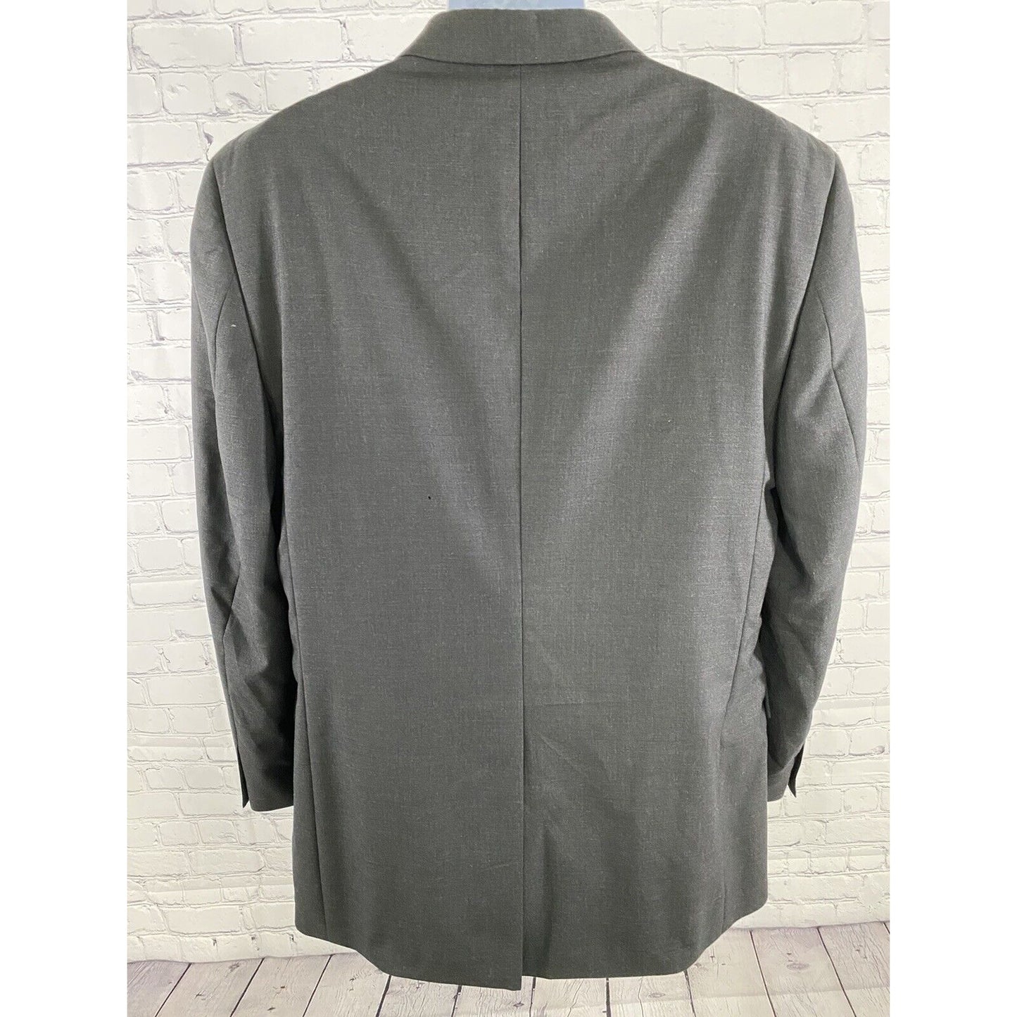 Jos A Bank 100% Wool Dark Gray 3 Button Blazer Jacket Sport Coat 43L