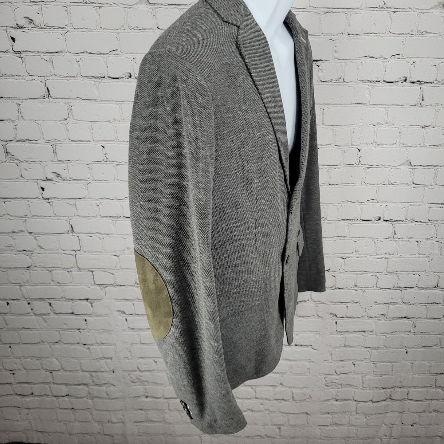 Zara Man Grey Birdseye Lightweight 2 Button Vented Notch Sport Coat Size 40