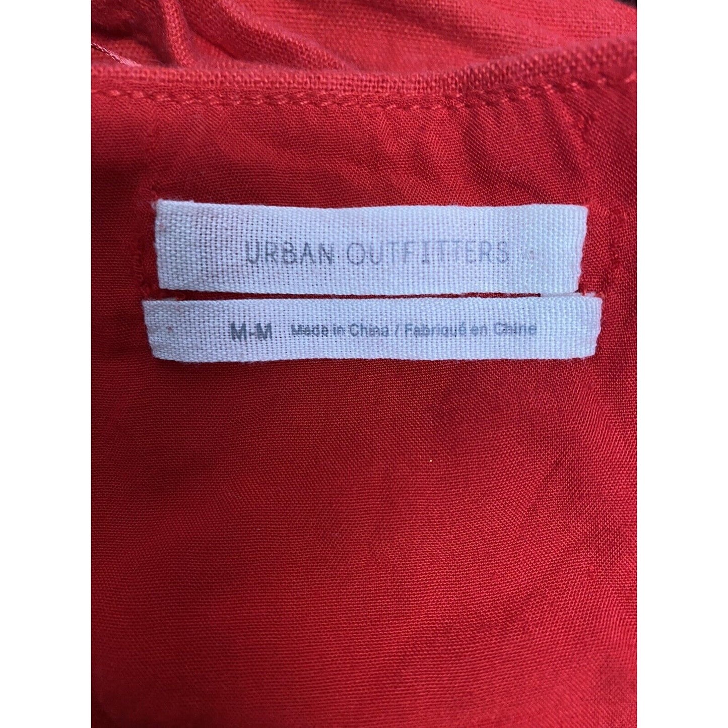 Urban Outfitters Sleeveless Red Dual Tie Front Cotton/ Linen Drop Top M