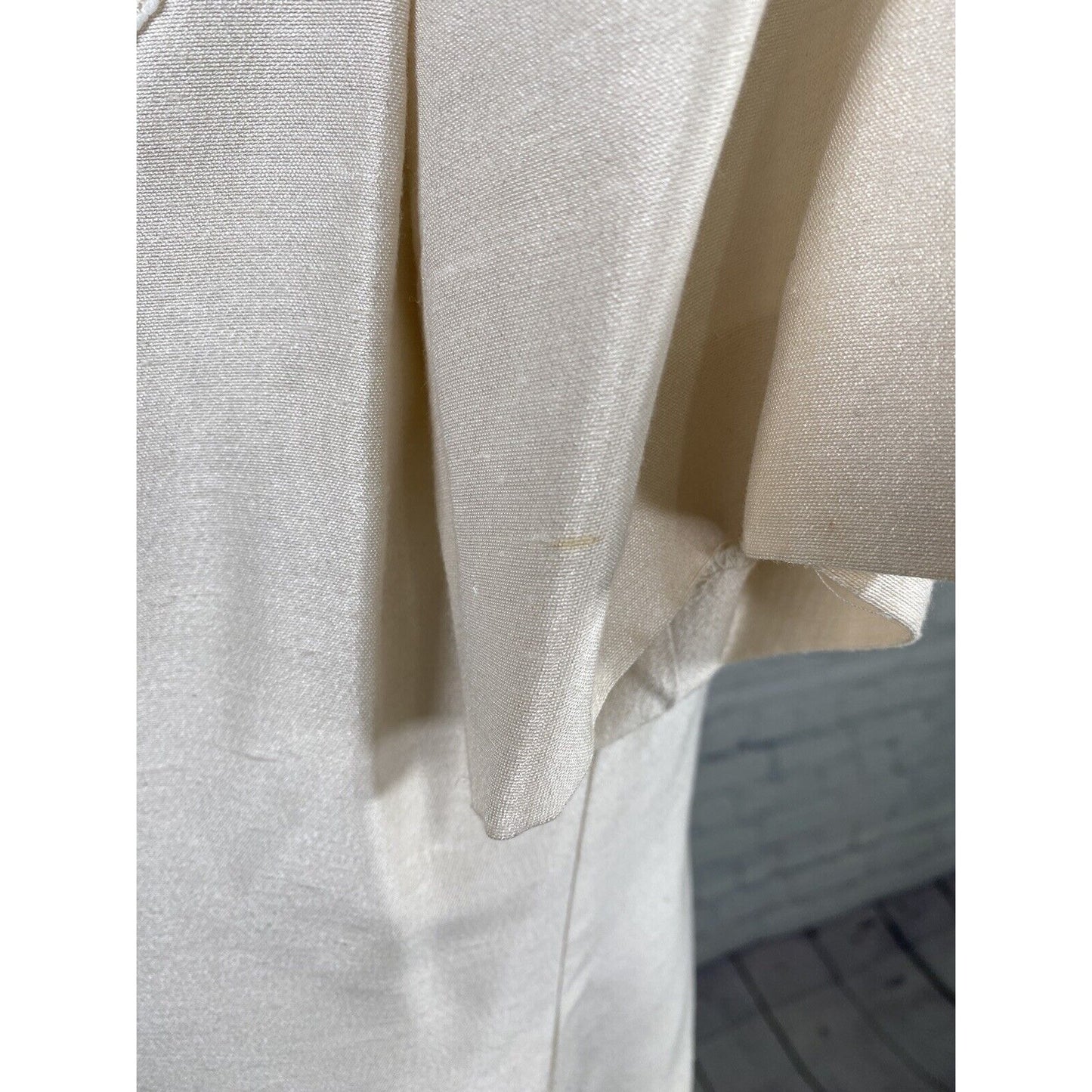 VTG Leslie Fay Petite Ivory Floral Lace Button Up Short Sleeve Blouse 14P