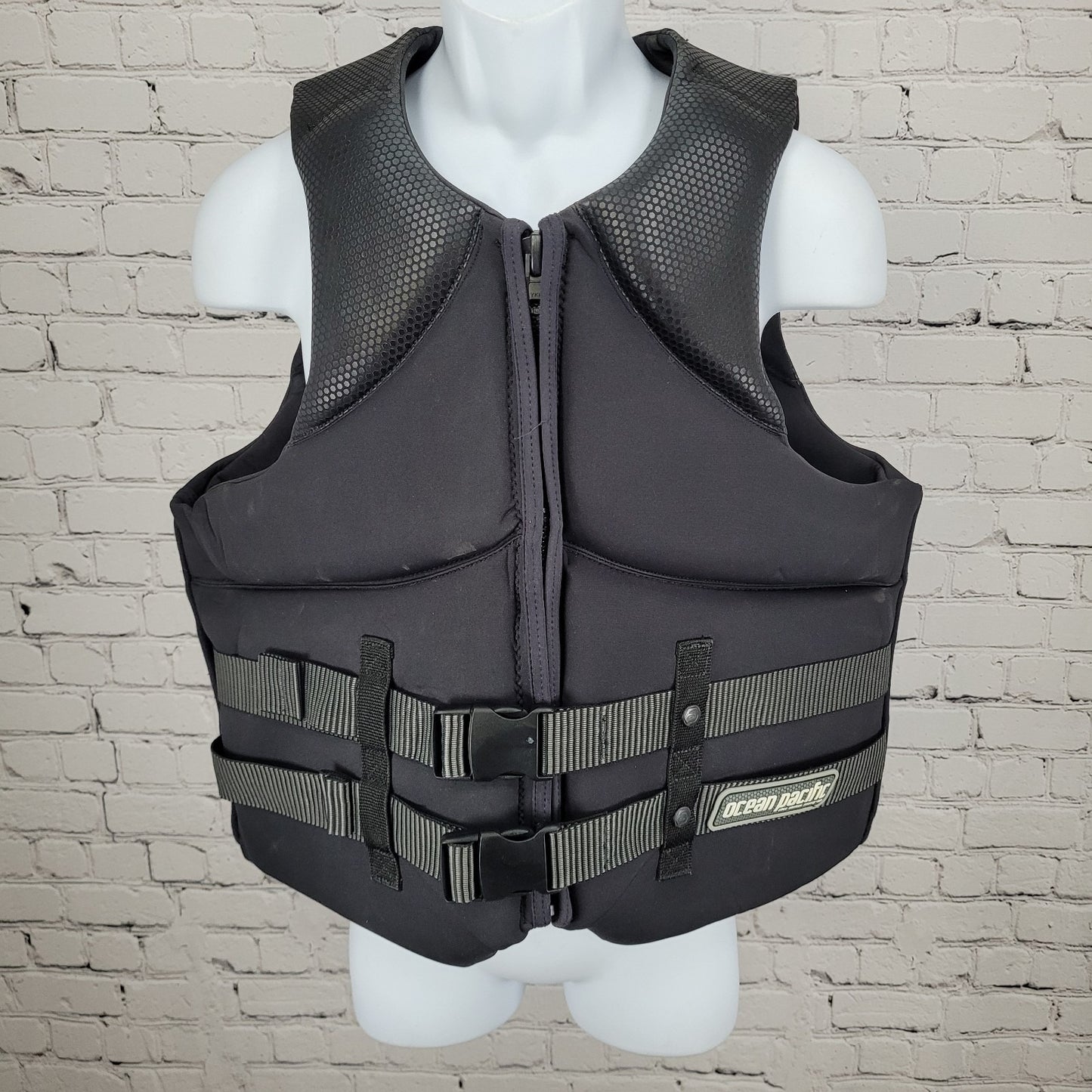 Ocean Pacific Black USCG Approved Flotation Aid Life Jacket Ski Vest Size XL