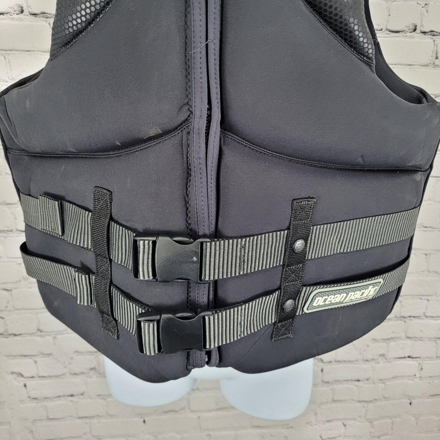 Ocean Pacific Black USCG Approved Flotation Aid Life Jacket Ski Vest Size XL
