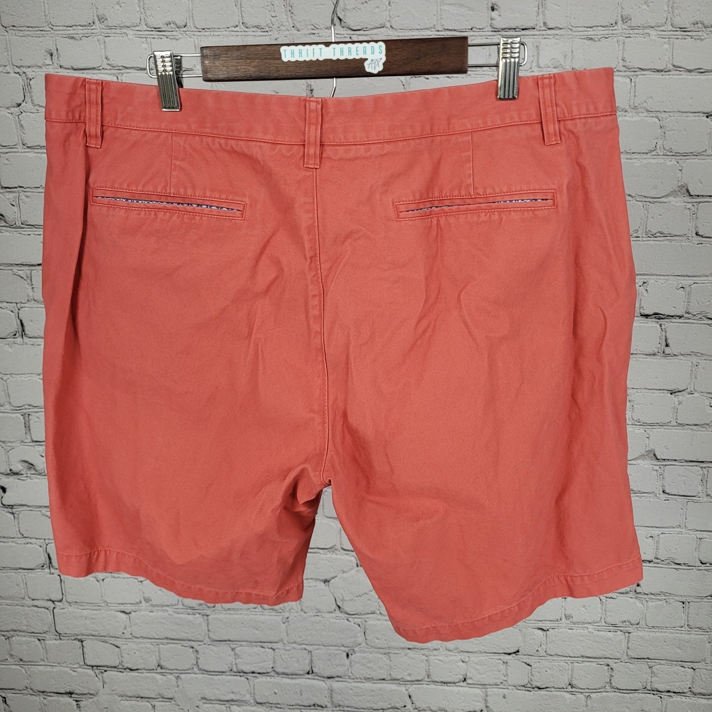Bonobos Muted Orange 100% Cotton Flat Front Mid Rise Chino Shorts Size 40 (40x9)