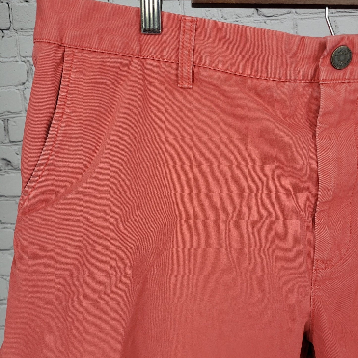 Bonobos Muted Orange 100% Cotton Flat Front Mid Rise Chino Shorts Size 40 (40x9)