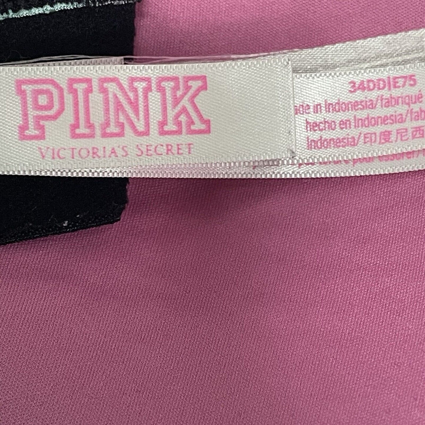 Victoria’s Secret Pink Wireless Push Up Padded Lined Adjustable Bra Size 34DD