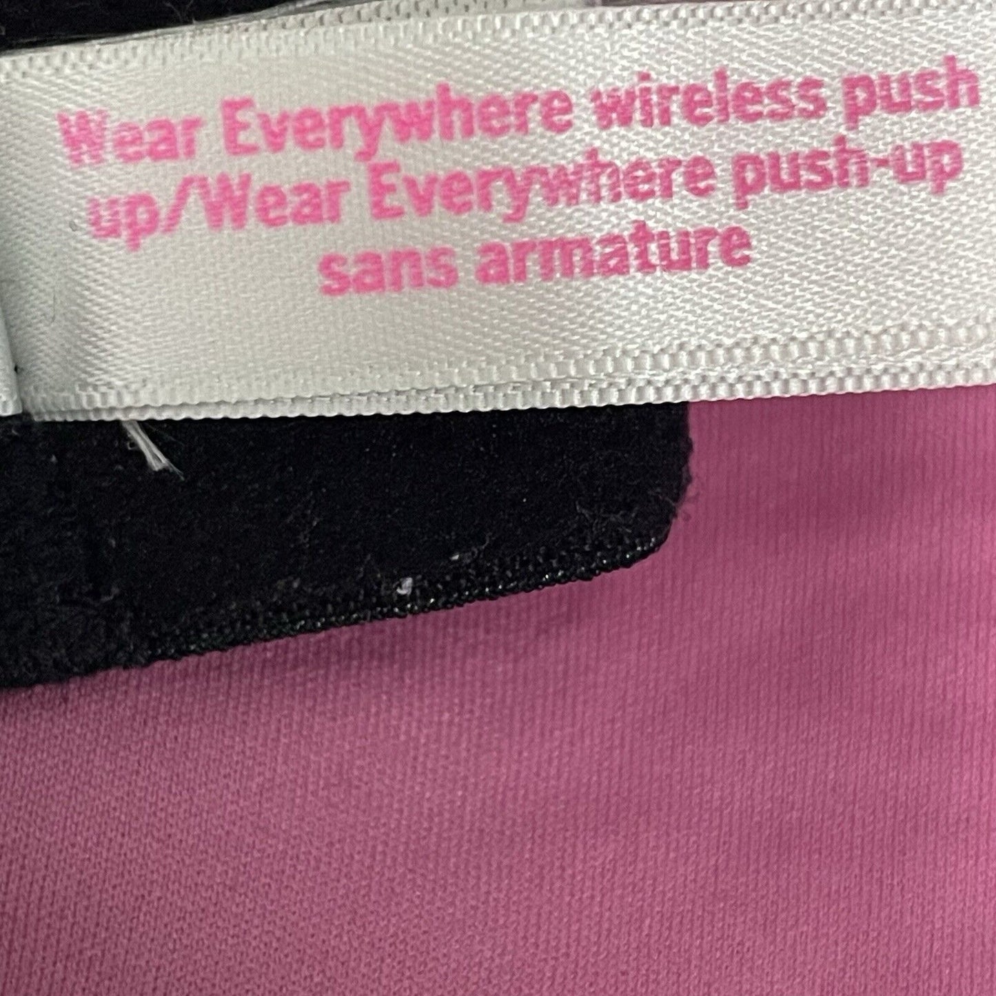 Victoria’s Secret Pink Wireless Push Up Padded Lined Adjustable Bra Size 34DD