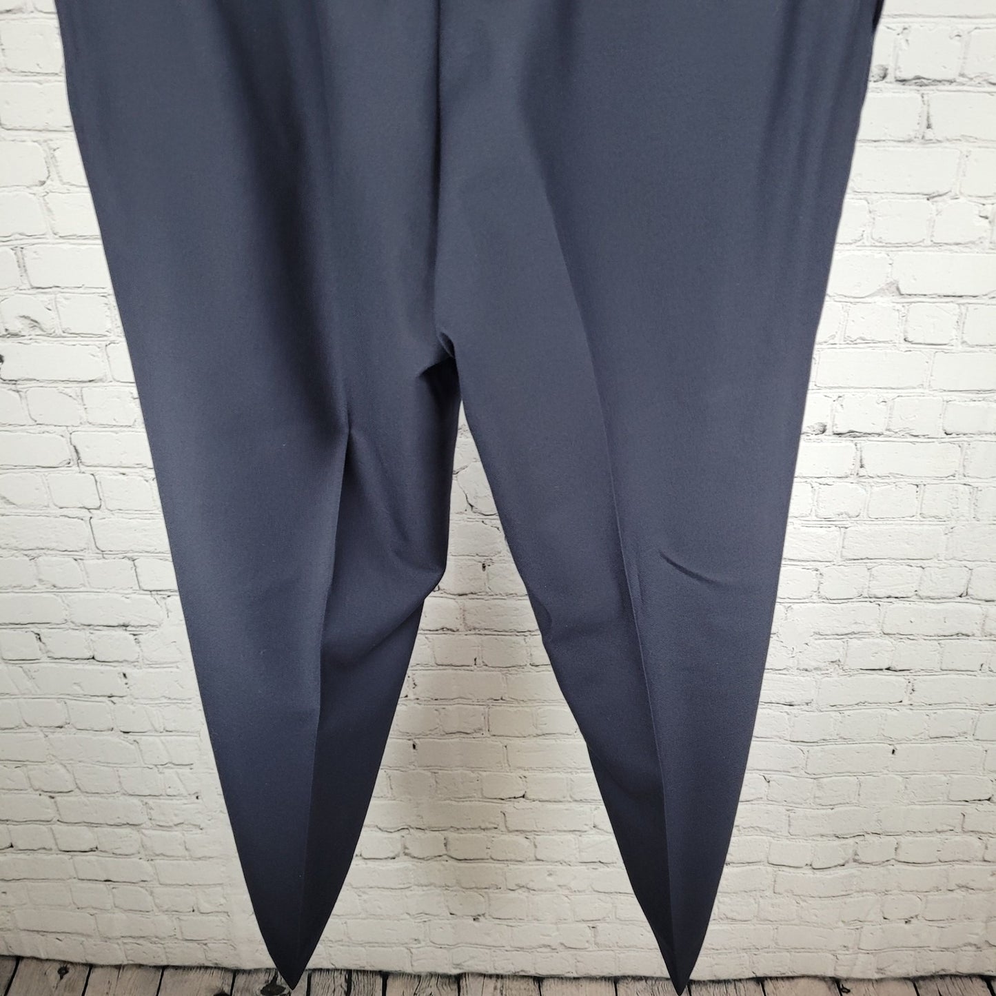 Charles Tyrwhitt Navy 100% Wool Flat Front Straight Dress Pants Size 42 (42x32)