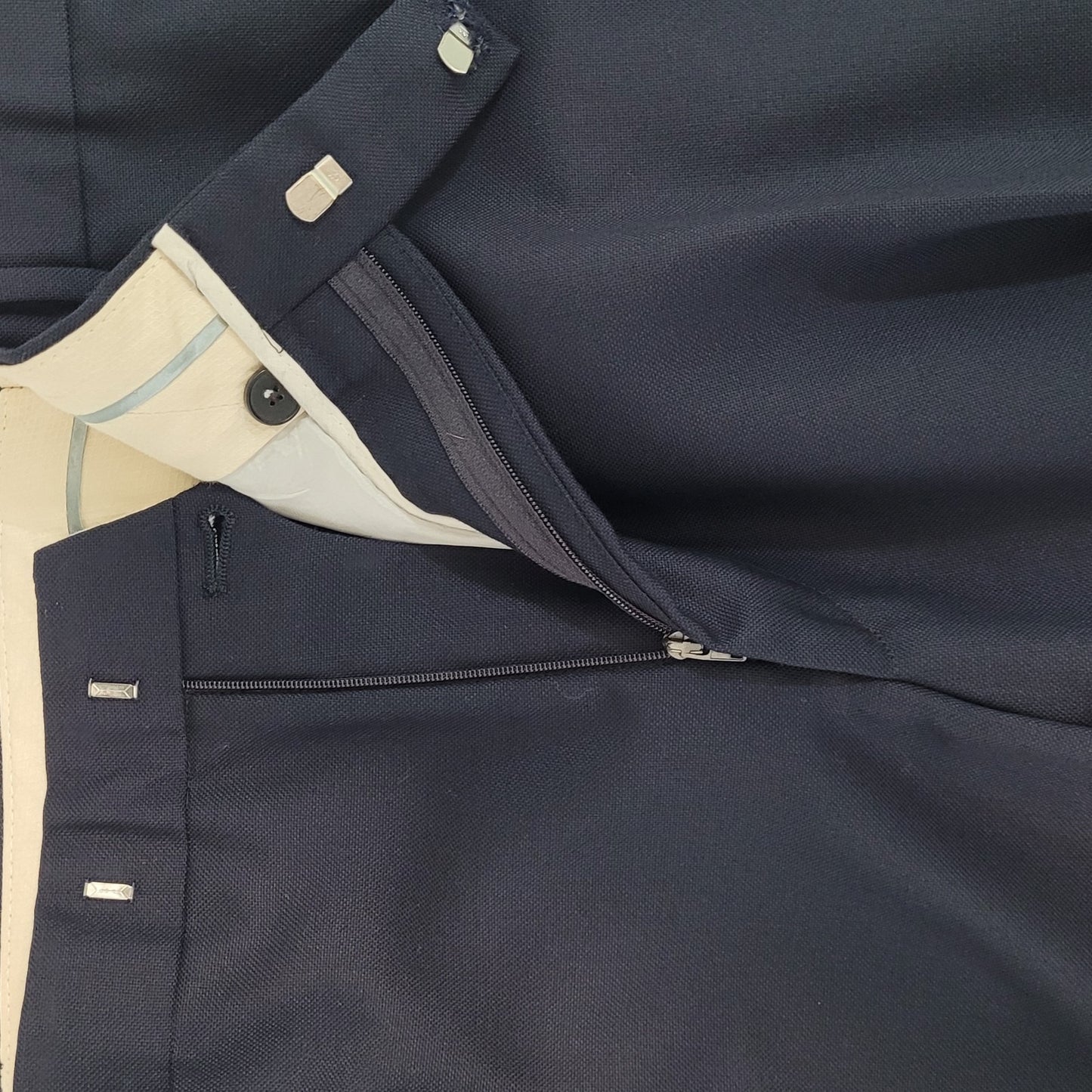 Charles Tyrwhitt Navy 100% Wool Flat Front Straight Dress Pants Size 42 (42x32)