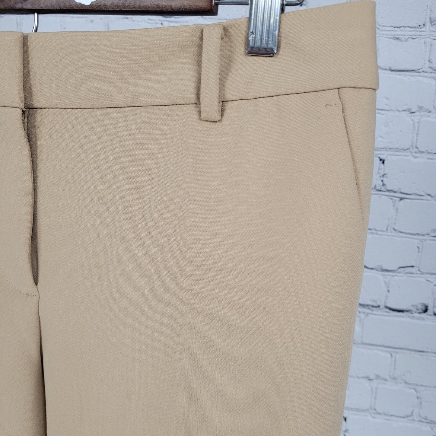 Talbots Tan Hampshire Ankle Pants Mid Rise Tapered Stretch Size 10 (32x26)