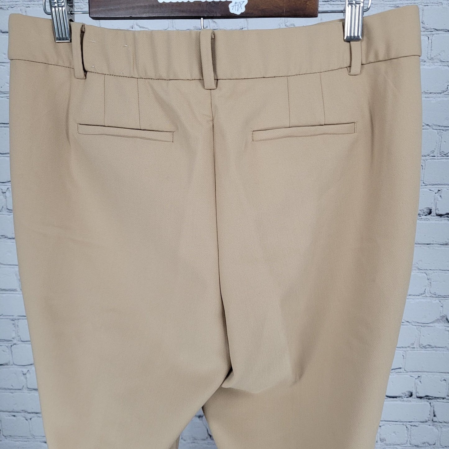 Talbots Tan Hampshire Ankle Pants Mid Rise Tapered Stretch Size 10 (32x26)