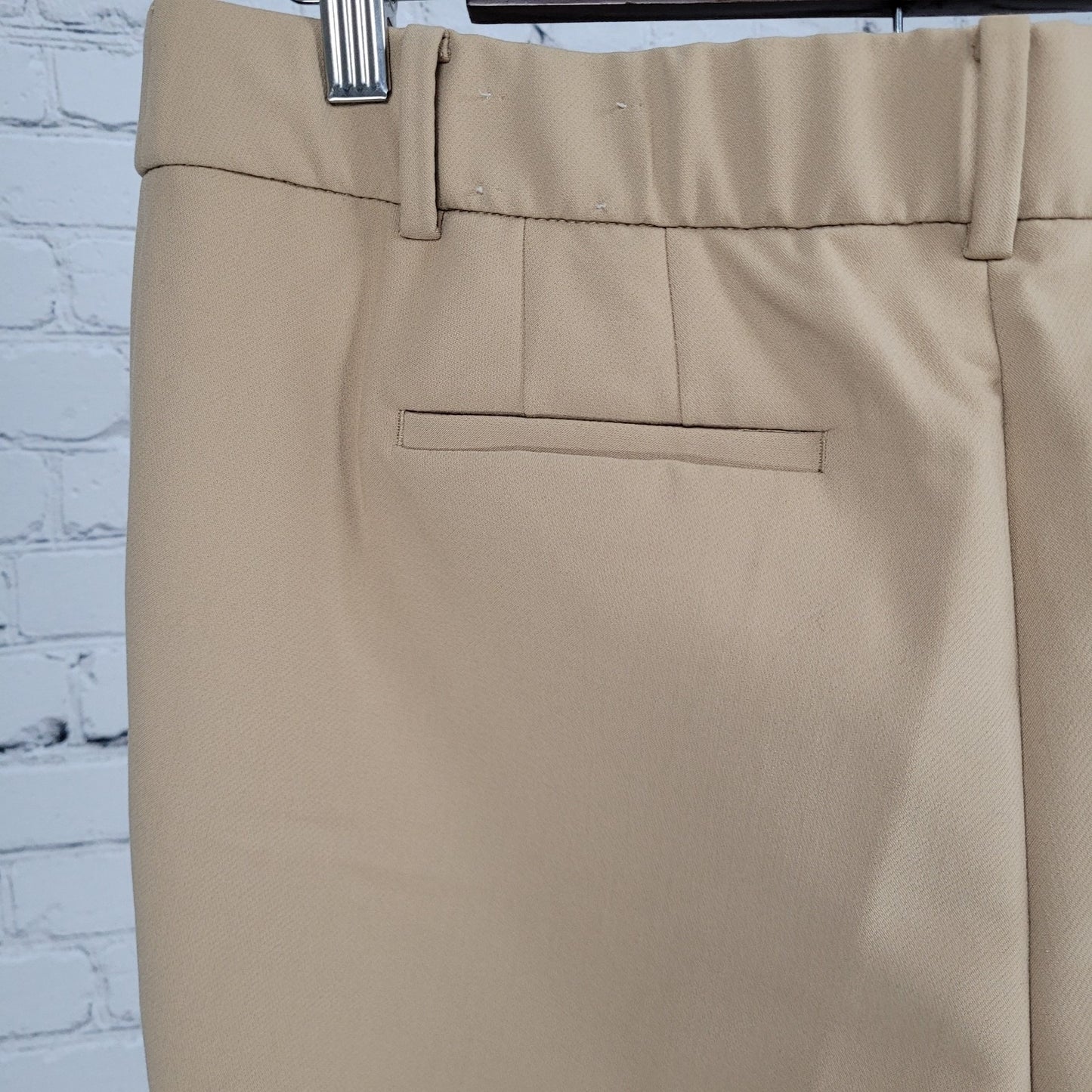 Talbots Tan Hampshire Ankle Pants Mid Rise Tapered Stretch Size 10 (32x26)