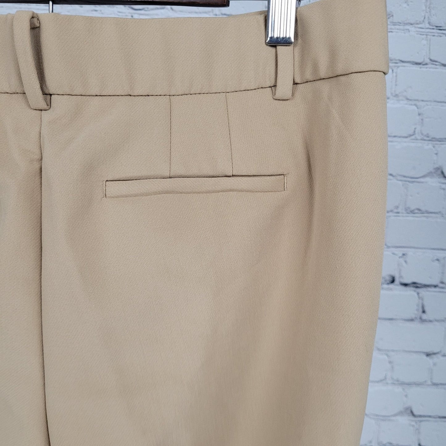 Talbots Tan Hampshire Ankle Pants Mid Rise Tapered Stretch Size 10 (32x26)