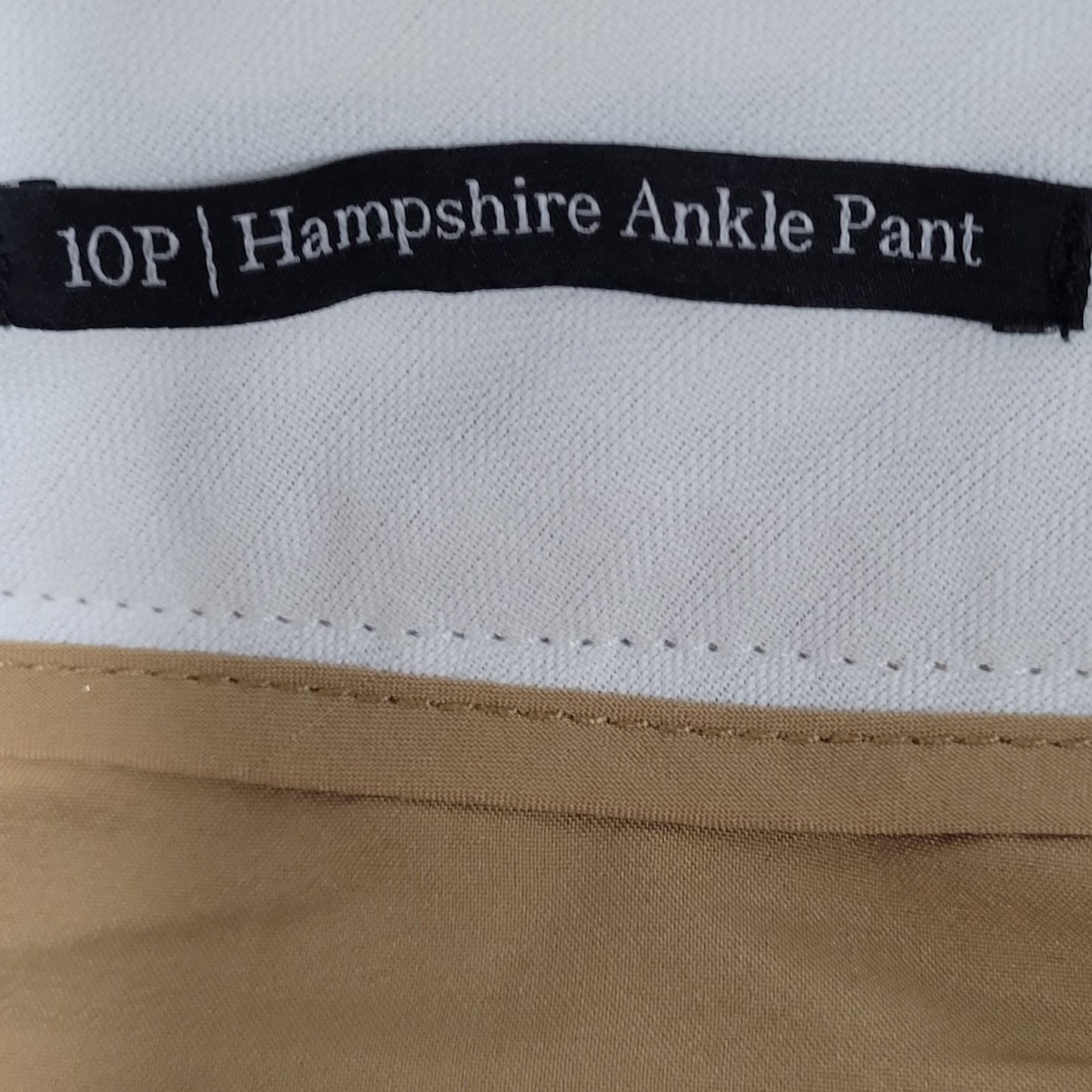 Talbots Tan Hampshire Ankle Pants Mid Rise Tapered Stretch Size 10 (32x26)