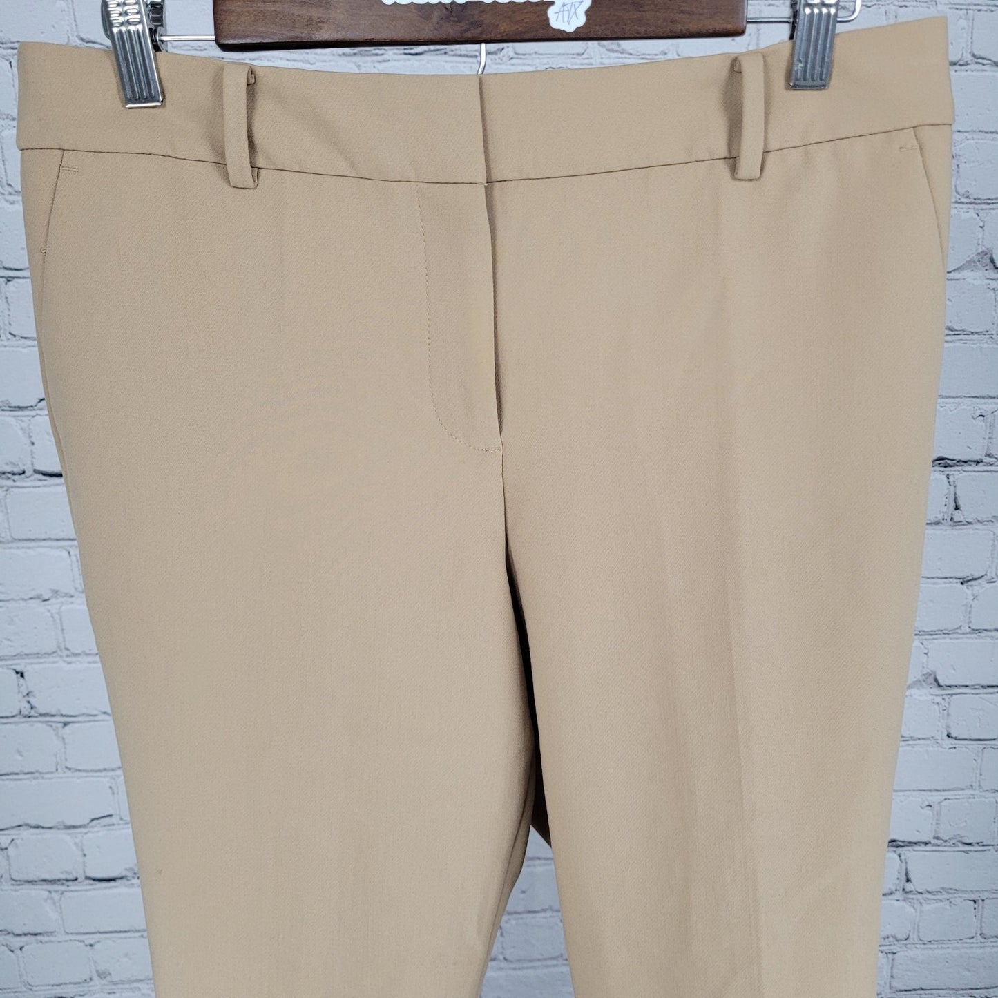 Talbots Tan Hampshire Ankle Pants Mid Rise Tapered Stretch Size 10 (32x26)