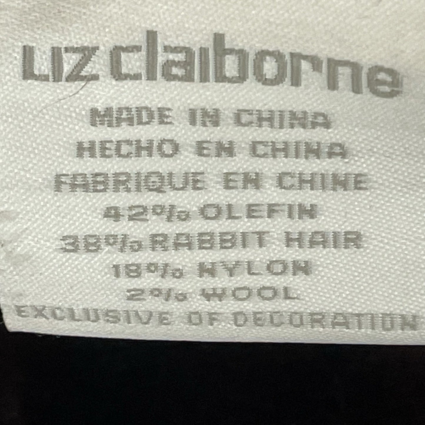 VTG Liz Claiborne Brown Soft Rabbit Hair Blend Bow Packable Cloche Hat