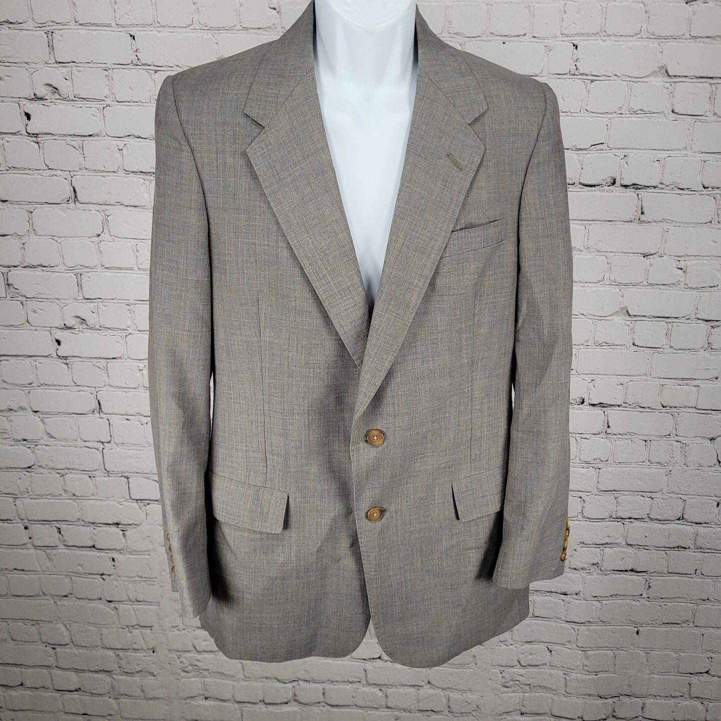 VTG Christian Dior Monsieur Grey 2 Button Blazer Sport Coat USA Made Size 37L