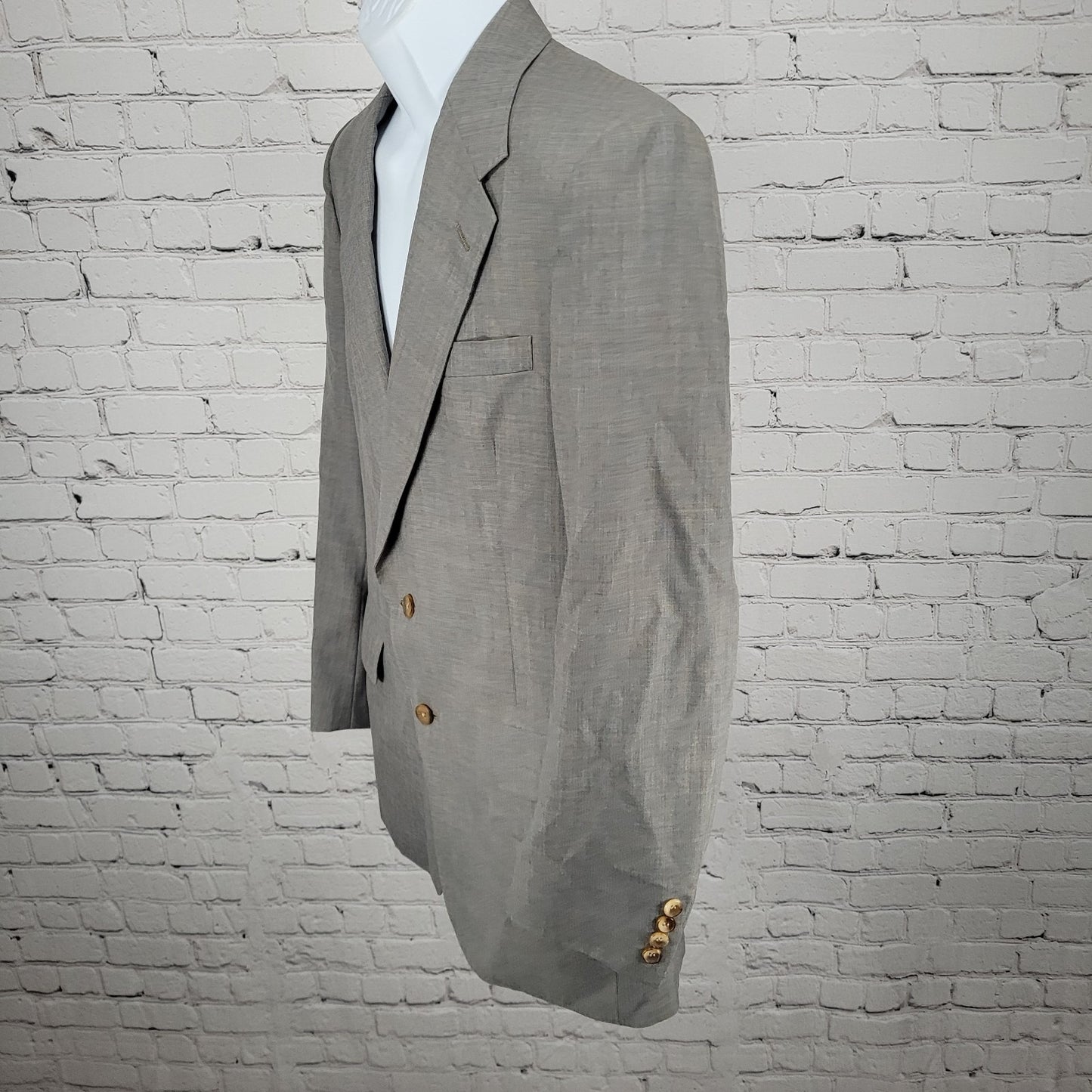 VTG Christian Dior Monsieur Grey 2 Button Blazer Sport Coat USA Made Size 37L