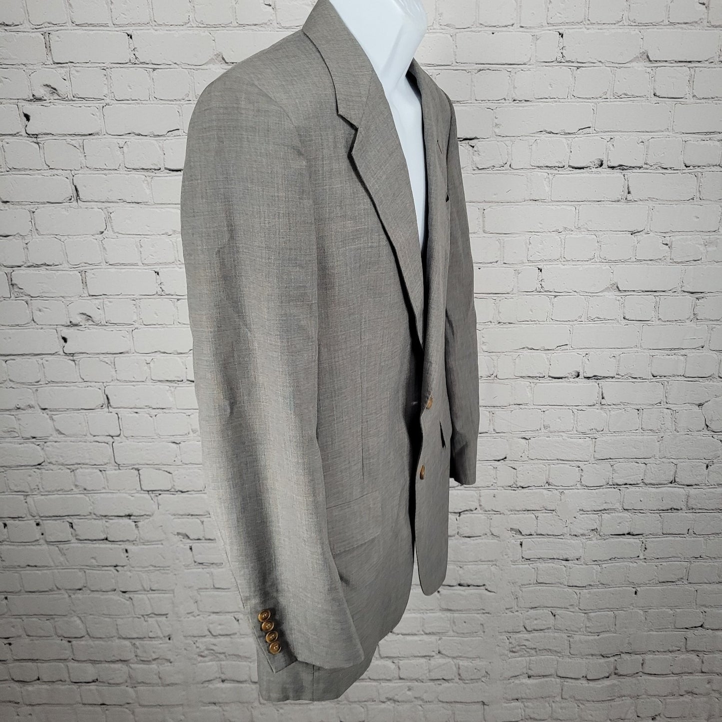 VTG Christian Dior Monsieur Grey 2 Button Blazer Sport Coat USA Made Size 37L