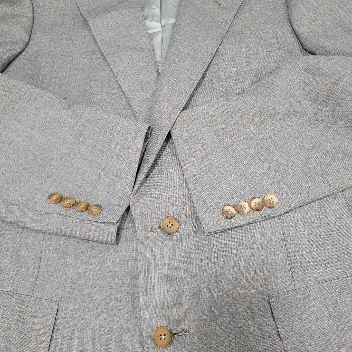 VTG Christian Dior Monsieur Grey 2 Button Blazer Sport Coat USA Made Size 37L