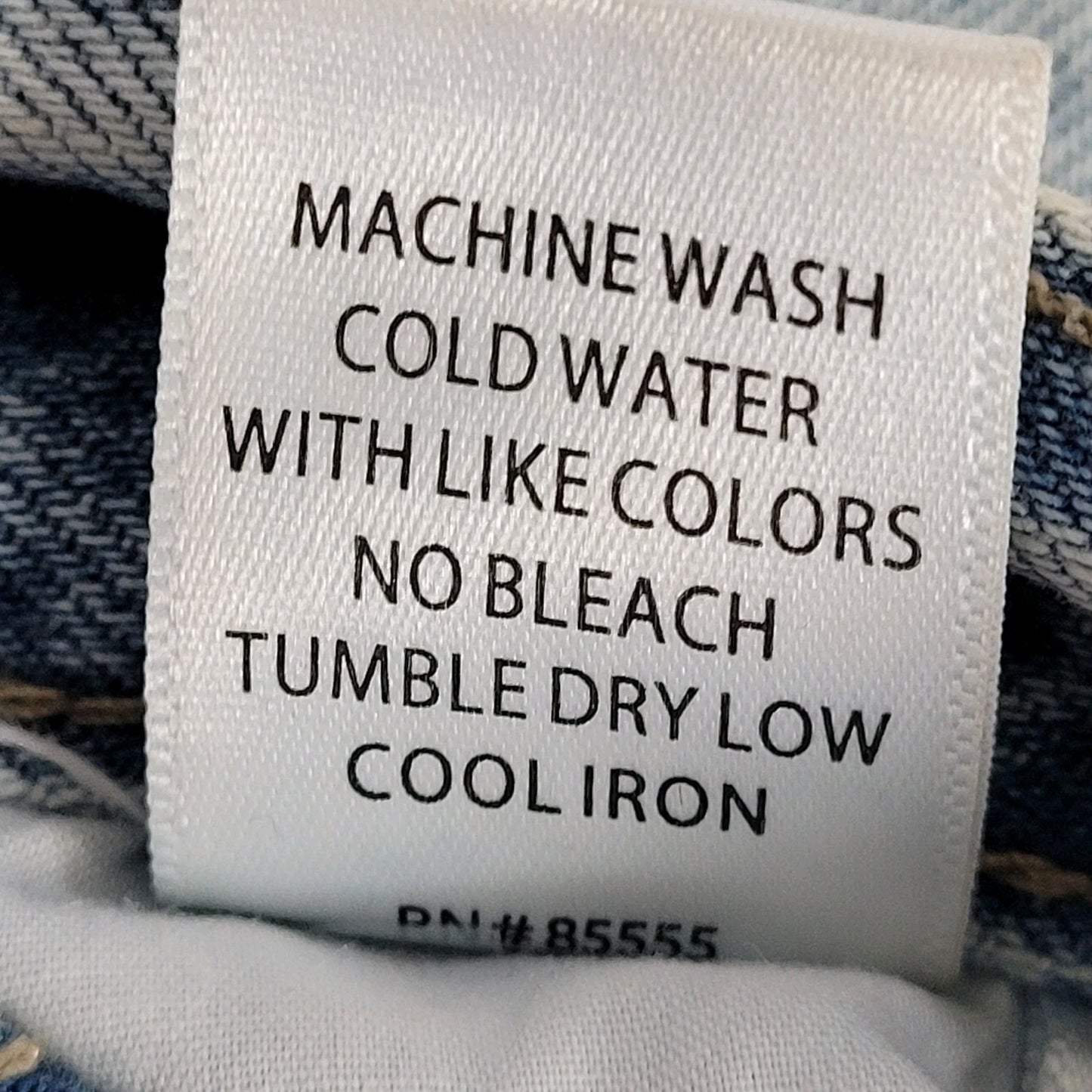 Pistola Light Wash Blue Denim Distressed Cuffed Mid Rise Jeans Size 25 (27x28)