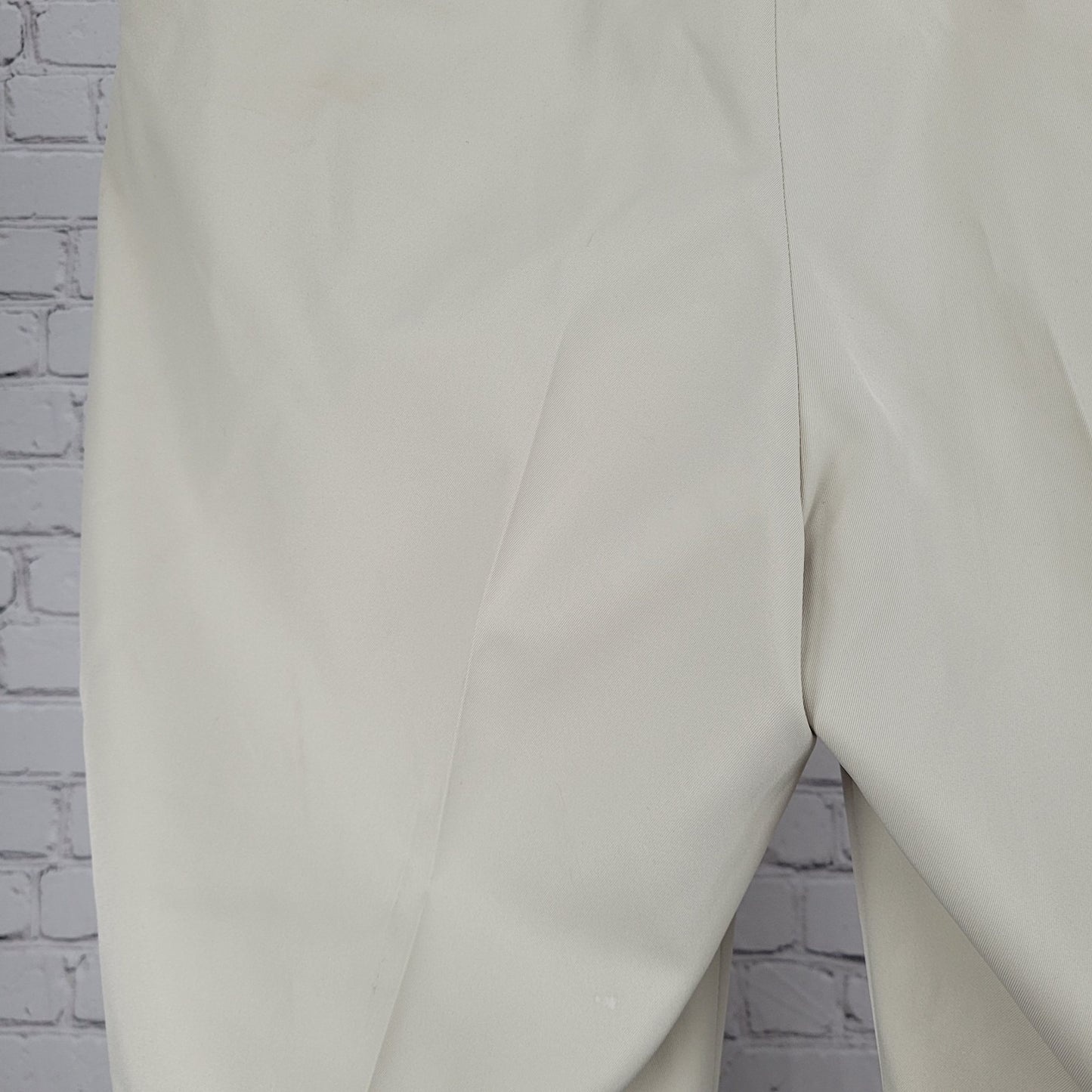Jos A Bank Beige Traveler Pleated Cuffed Straight Dress Pants Size 36 (36x29)