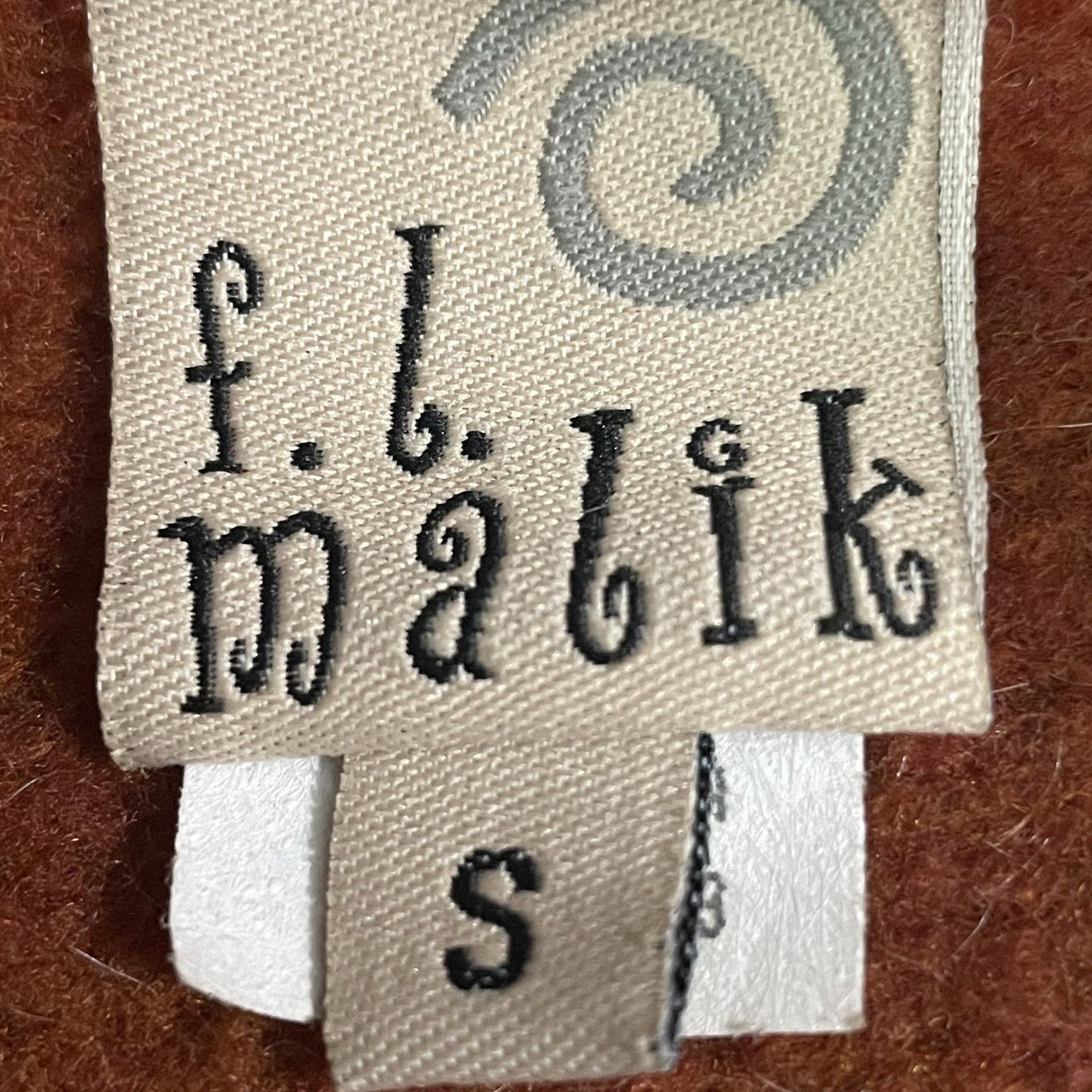 VTG F.L. Malik Brown Mohair Fur Horn Toggle Shawl Cape USA Made Size Small S