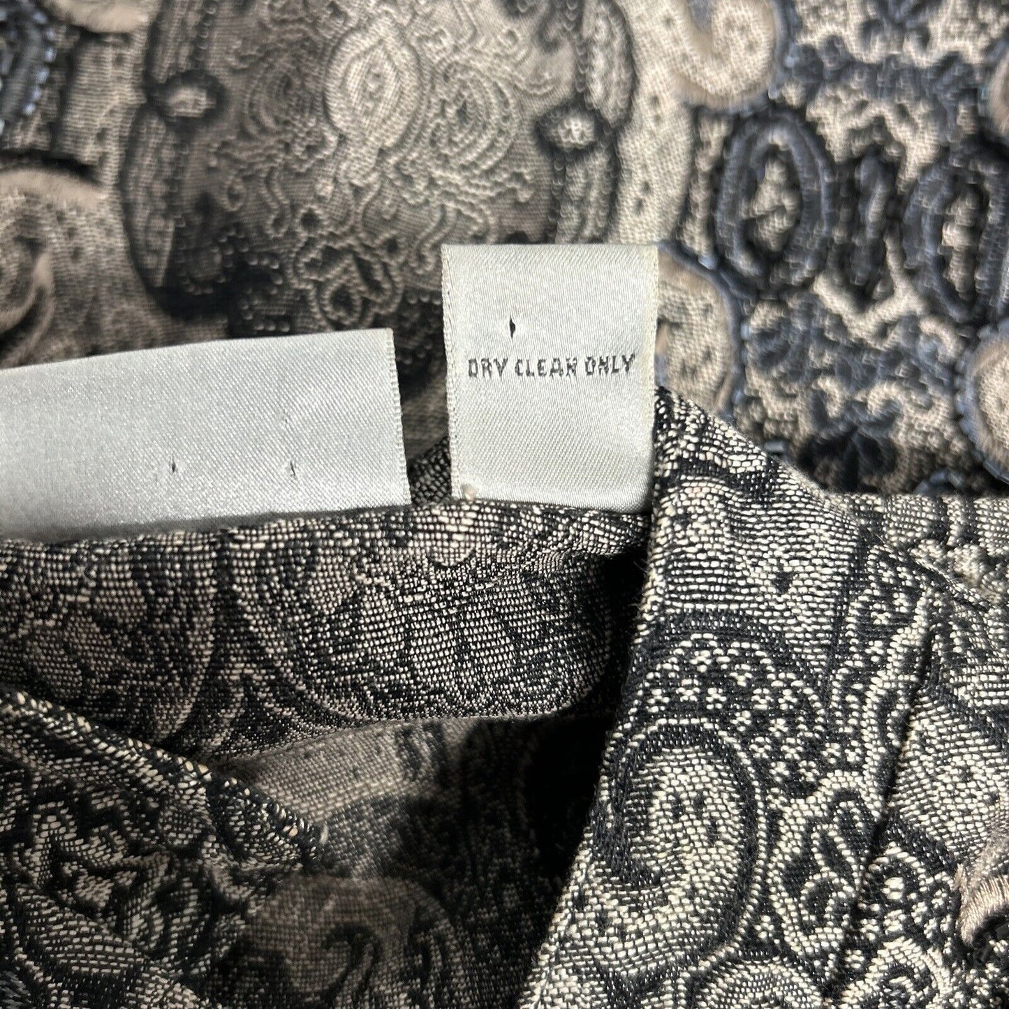 Chicos Brown Black Beaded Embroidered Long Sleeve Button Down Size Small (4)