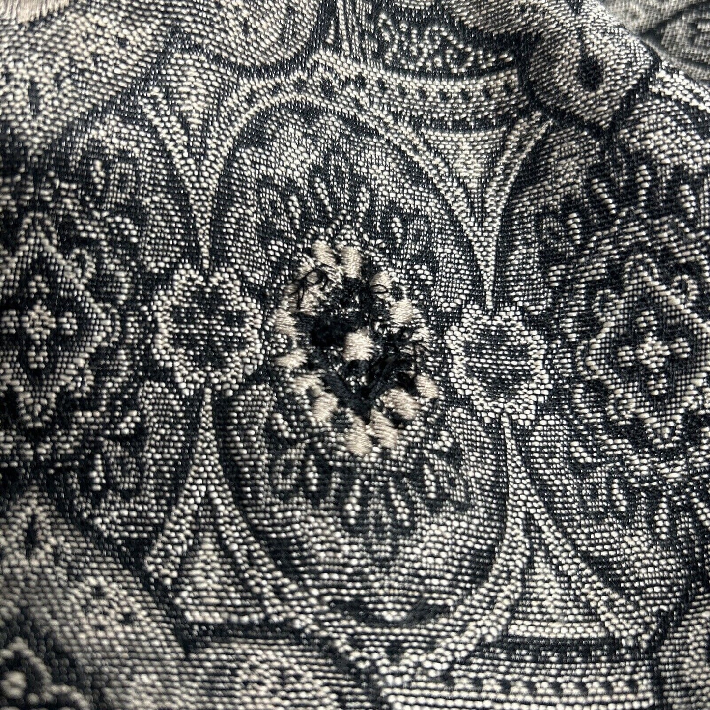 Chicos Brown Black Beaded Embroidered Long Sleeve Button Down Size Small (4)