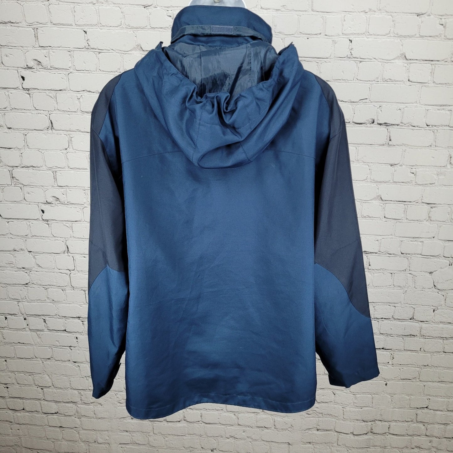 Subaru Port Authority Blue Full Zip Hooded Lightweight Windbreaker Jacket XL
