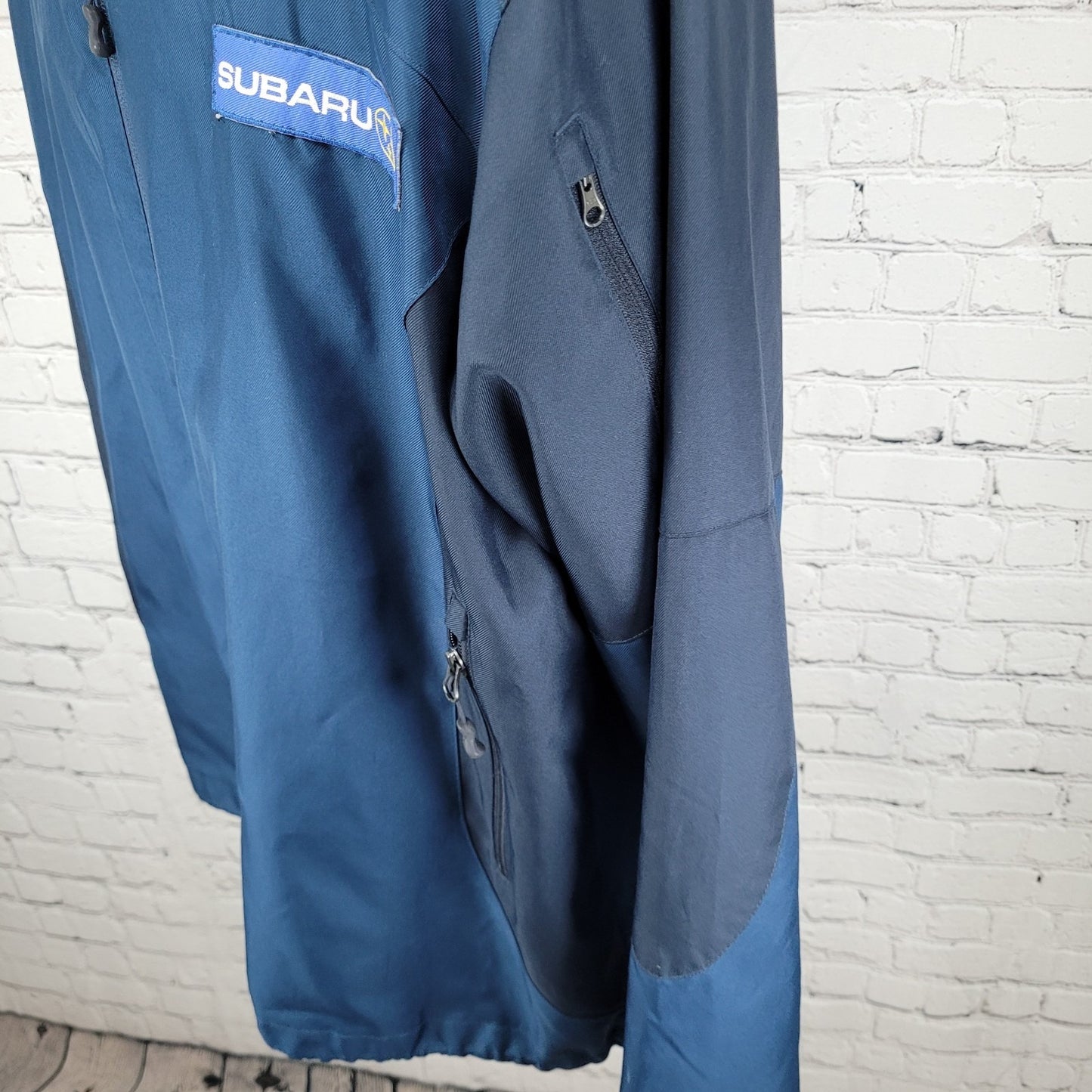 Subaru Port Authority Blue Full Zip Hooded Lightweight Windbreaker Jacket XL