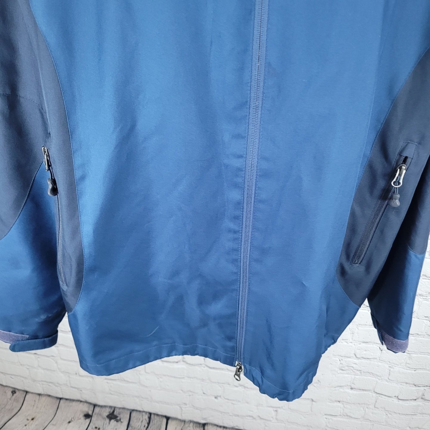 Subaru Port Authority Blue Full Zip Hooded Lightweight Windbreaker Jacket XL