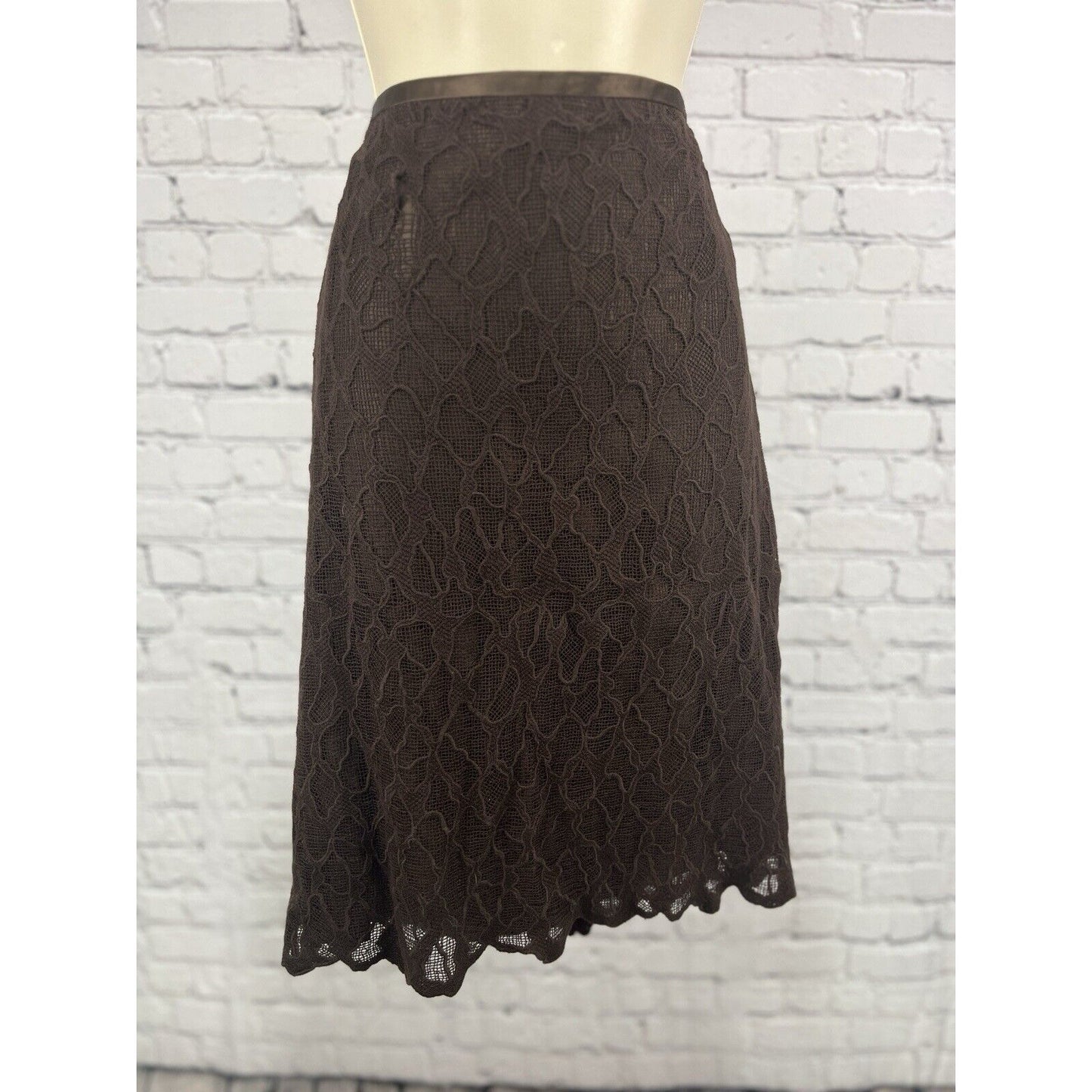 NWD ETCetera Bonbon Colored Lace Knee Length Lined Pencil Skirt Women’s Size 10