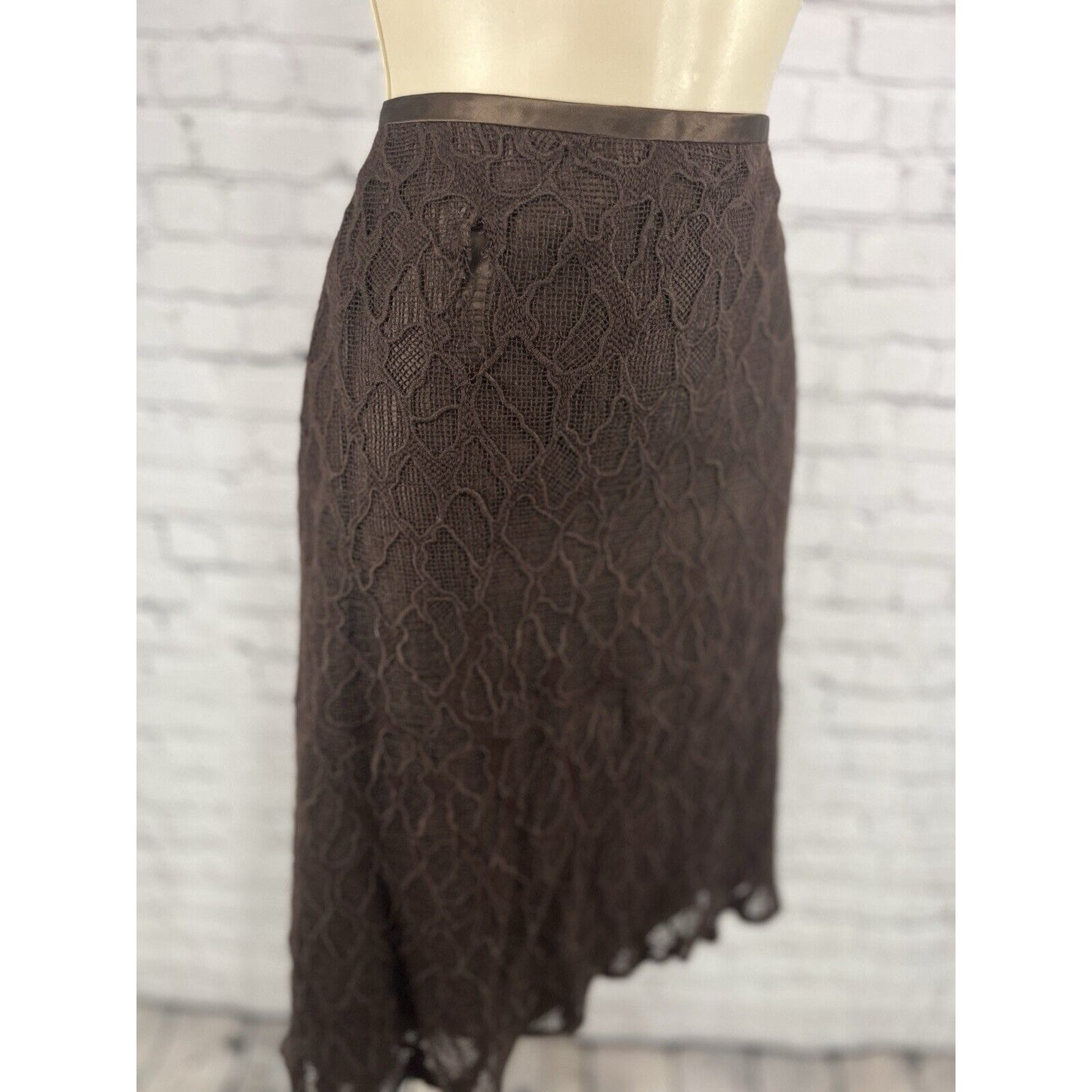NWD ETCetera Bonbon Colored Lace Knee Length Lined Pencil Skirt Women’s Size 10
