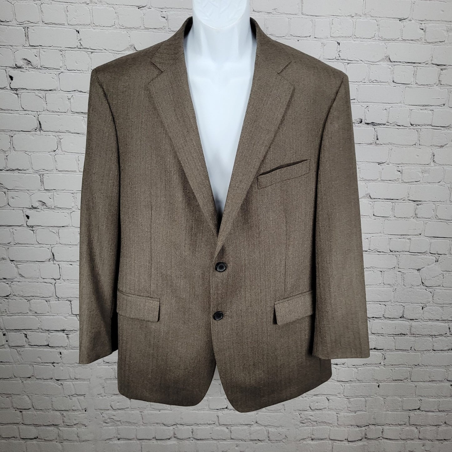 Brooks Brothers Brown 100% Wool 346 Madison Fit Blazer Sport Coat Size 44R
