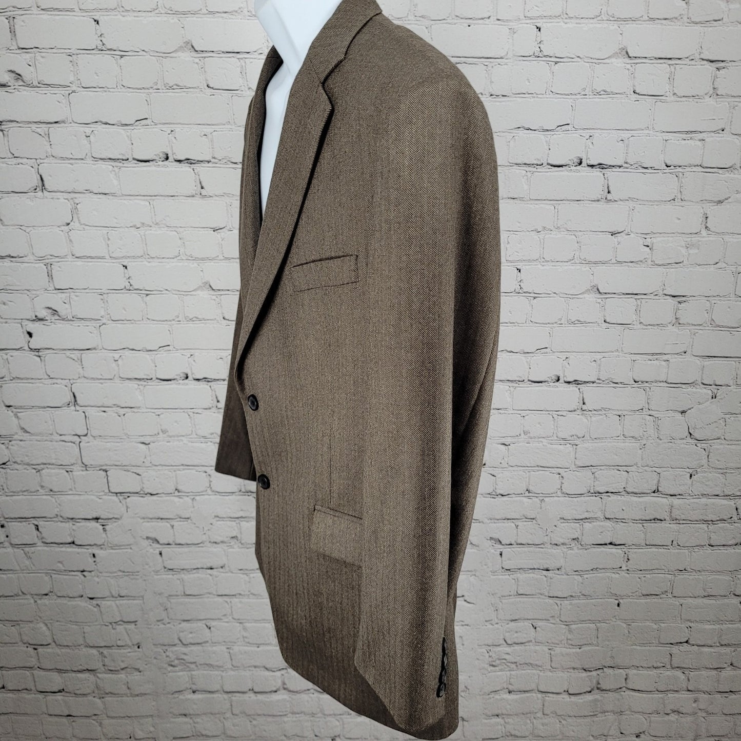 Brooks Brothers Brown 100% Wool 346 Madison Fit Blazer Sport Coat Size 44R